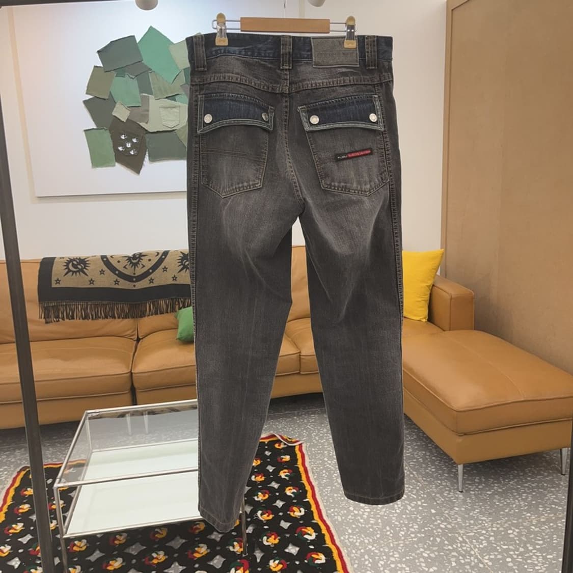 푸부 FUBU 올드스쿨 빈티지 버튼포켓 데님팬츠 31인치 C07106 상품이미지4