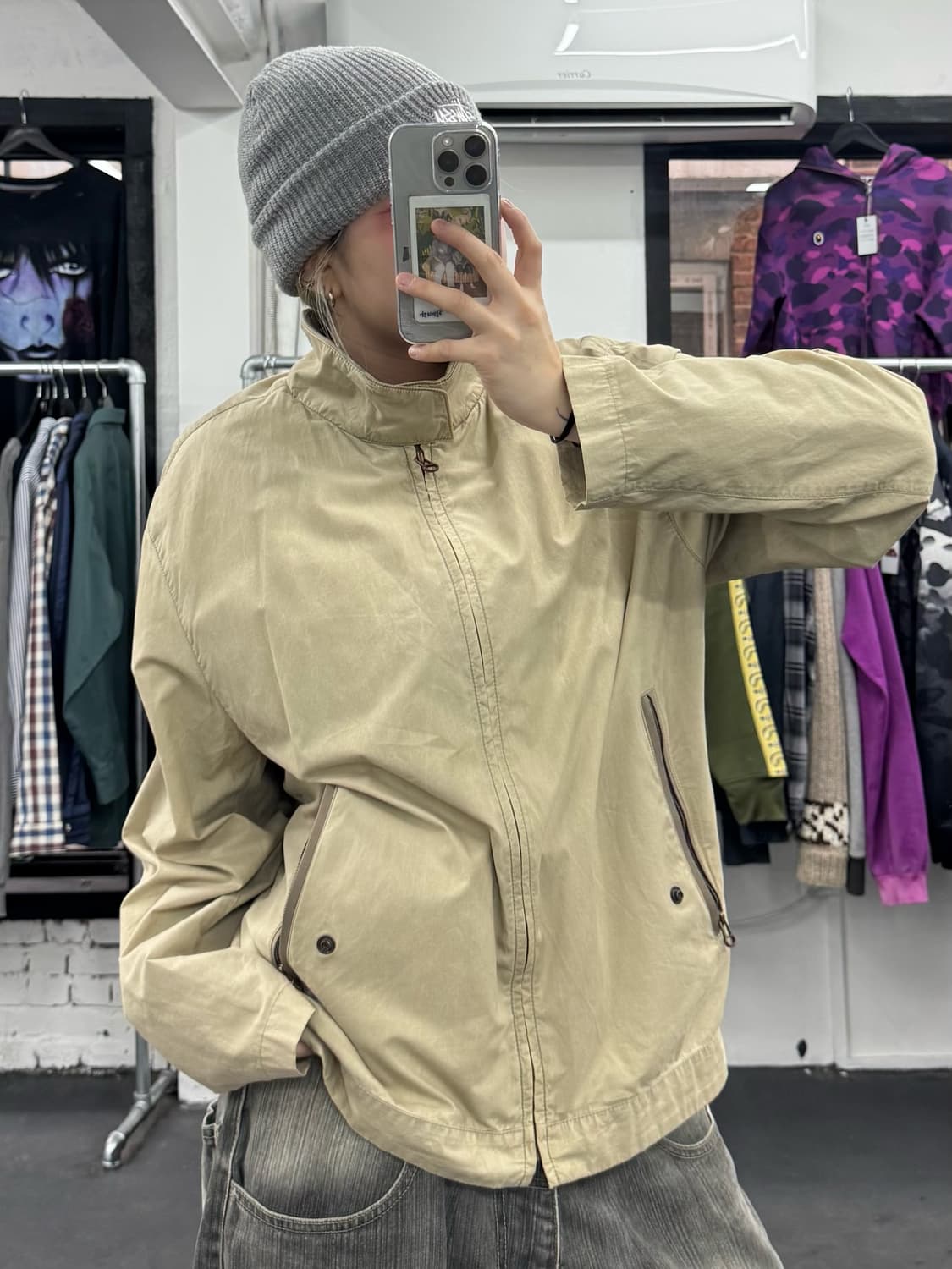 휴고 보스 넥버튼 코튼 자켓 상품이미지1