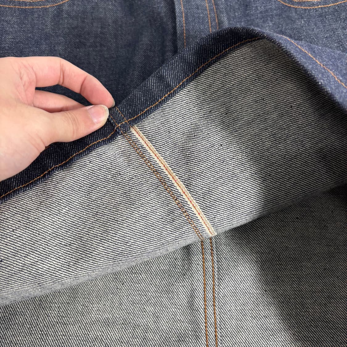 우먼26-28 APC 아페쎄 생지 셀비지 데님 스커트 상품이미지6