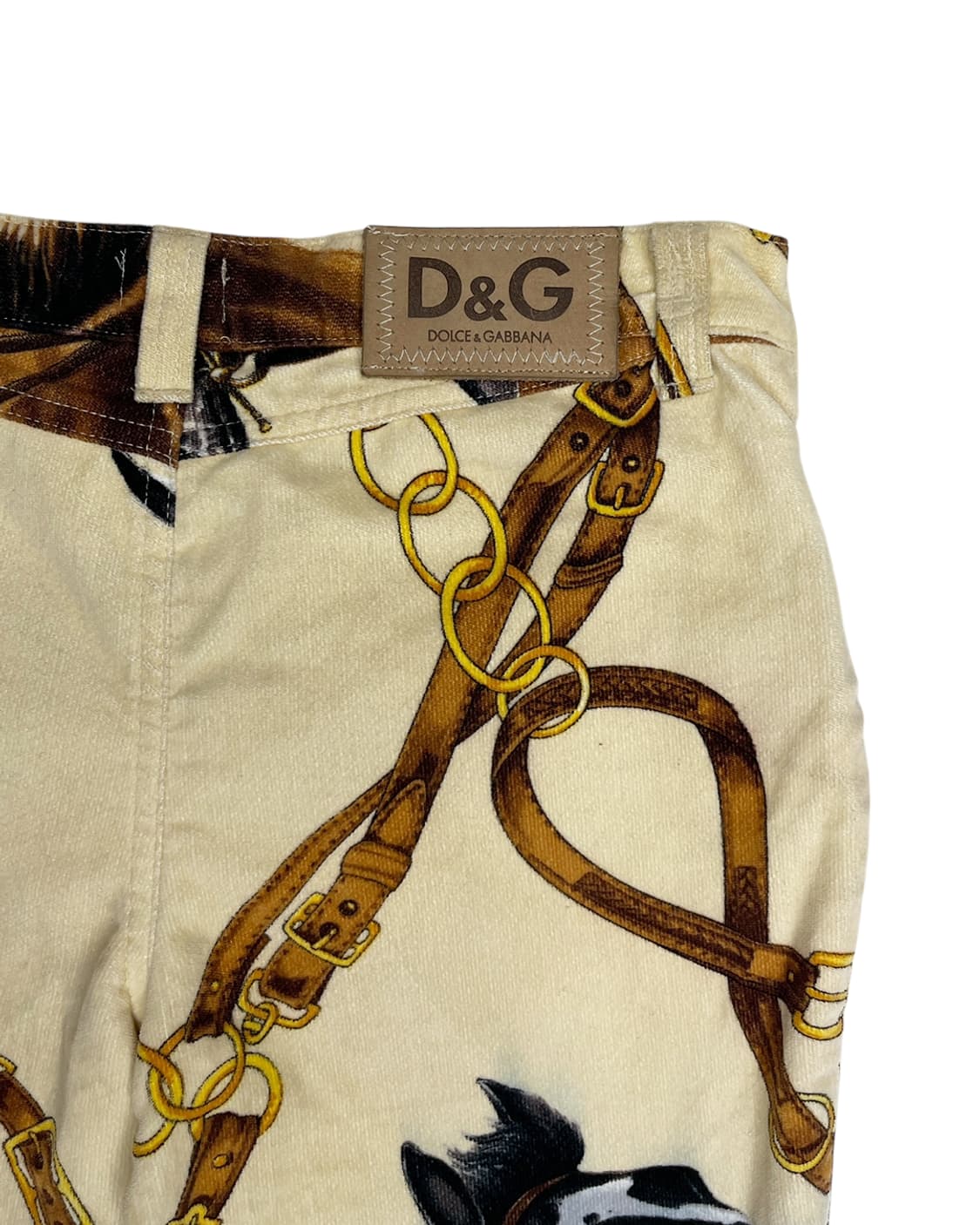 돌체 앤 가바나 레더 벨티드 패턴 부츠컷 팬츠 상품이미지8