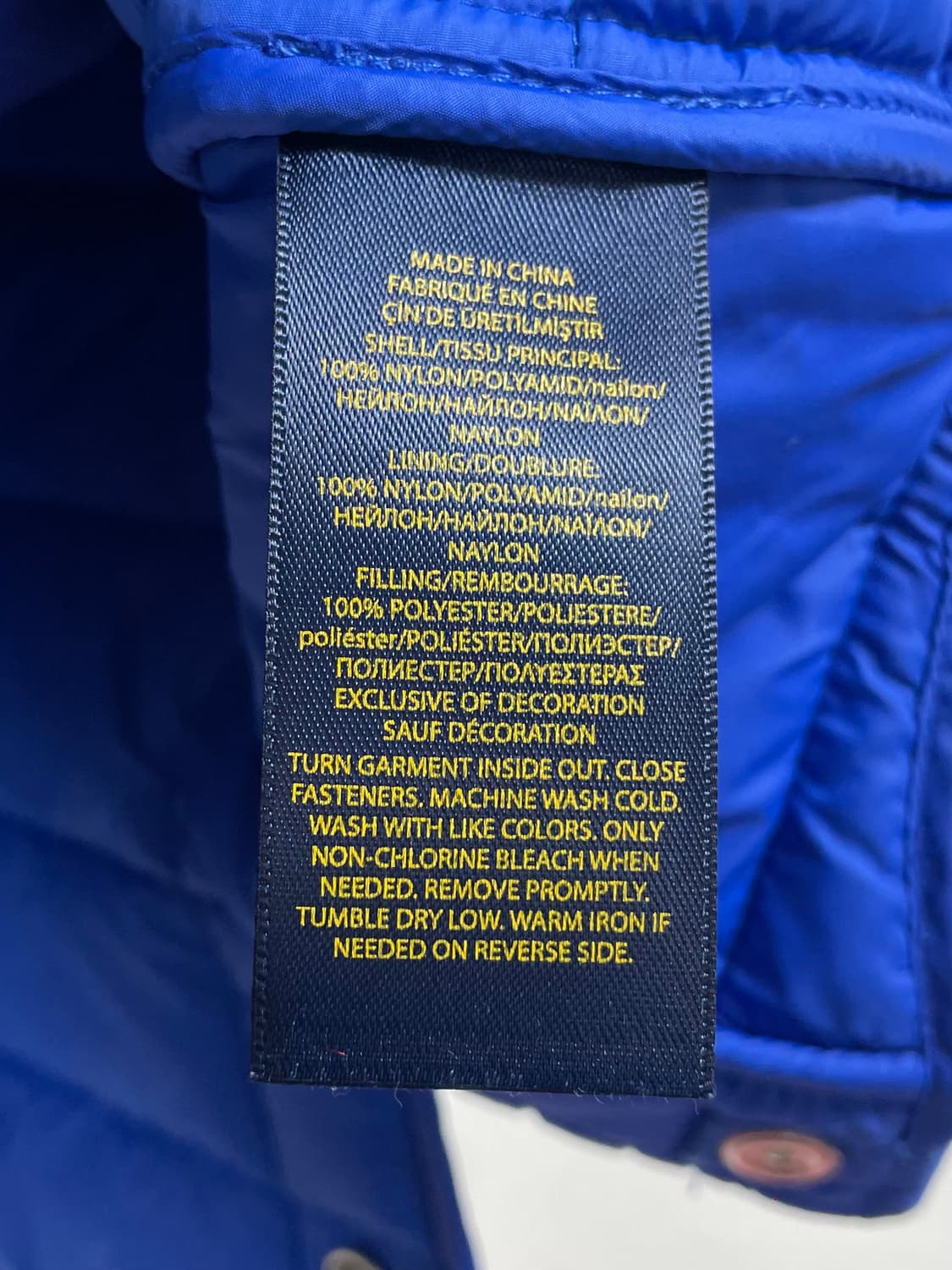 폴로 랄프로렌 보이즈 코발트 블루 경량 조끼패딩 (on.155)   상품이미지8