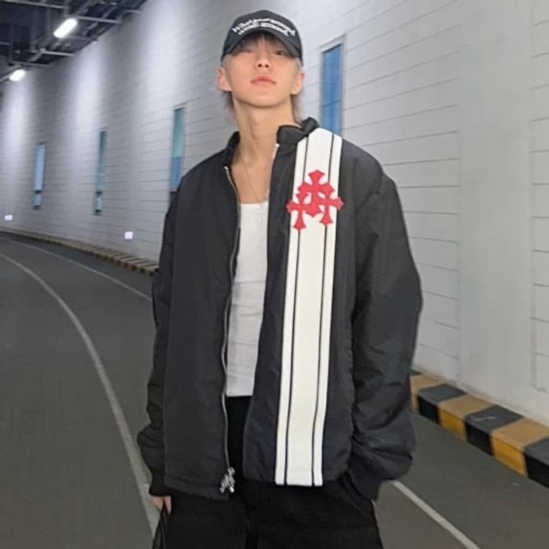 [L] 크롬하츠 코브라 크로스 레더패치 레이싱 퍼자켓 상품이미지2