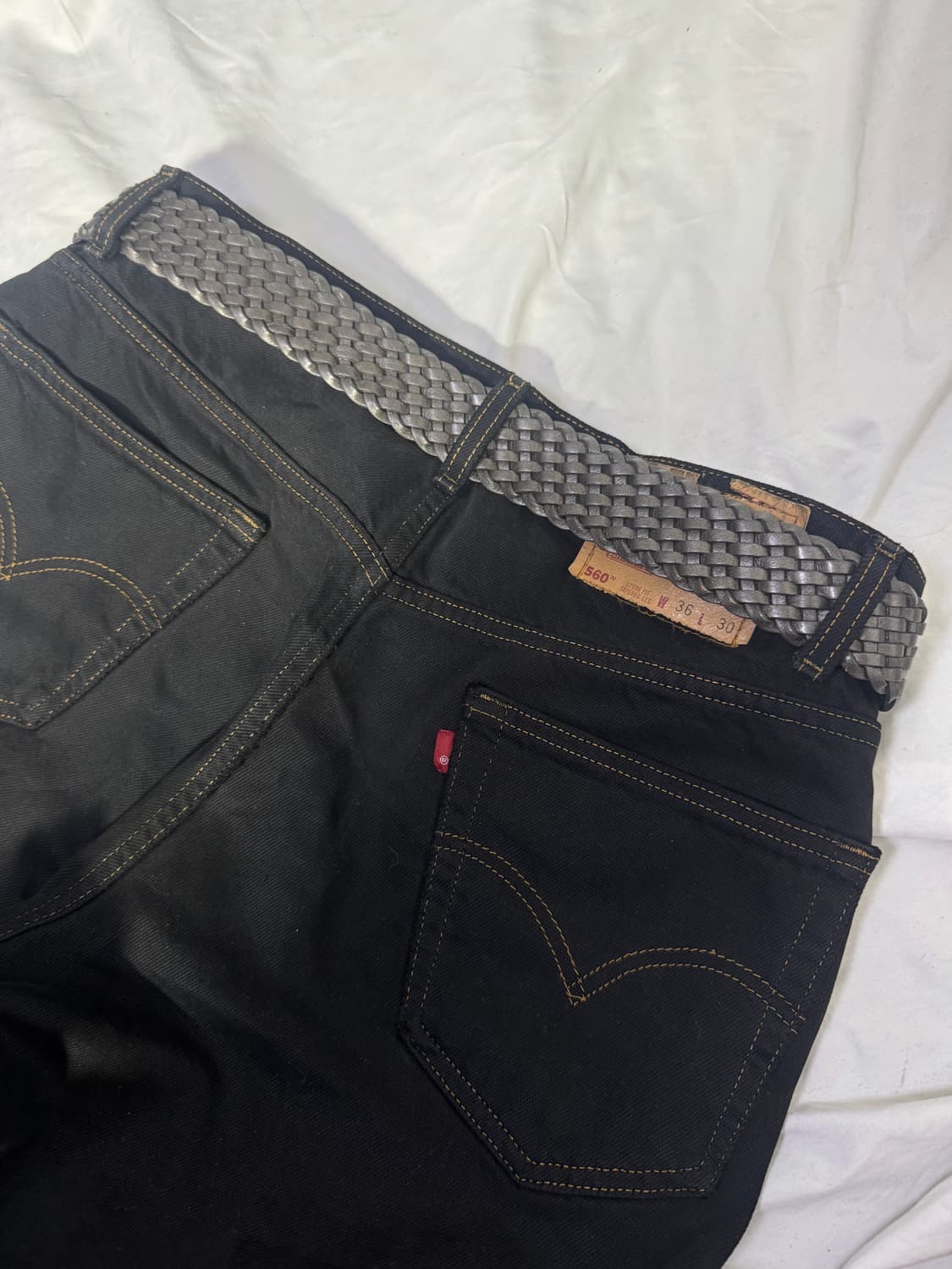 빈티지 위빙 레더 벨트 상품이미지3