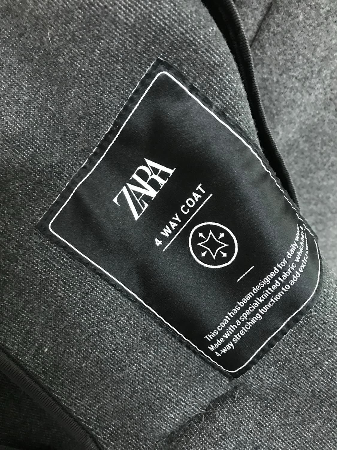 자라 남성 4 WAY 그레이 코트 XL 상품이미지4
