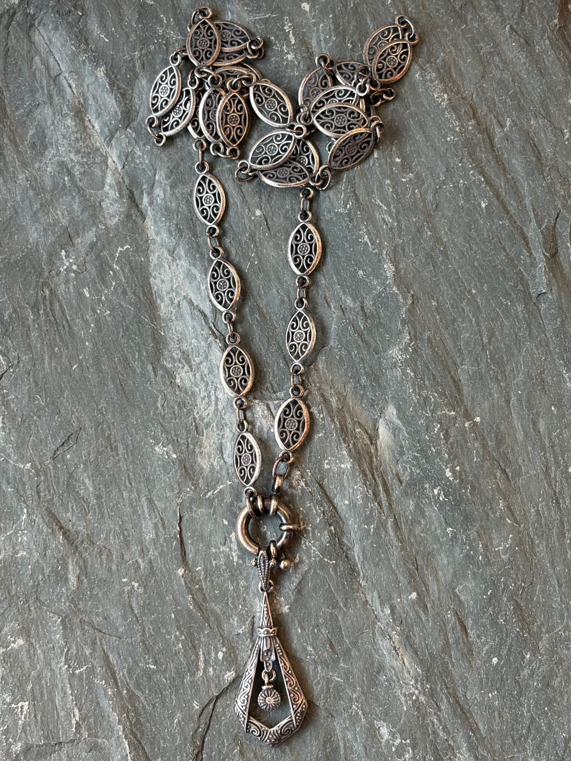 오리엔탈 드롭 실버 네크리스 상품이미지3