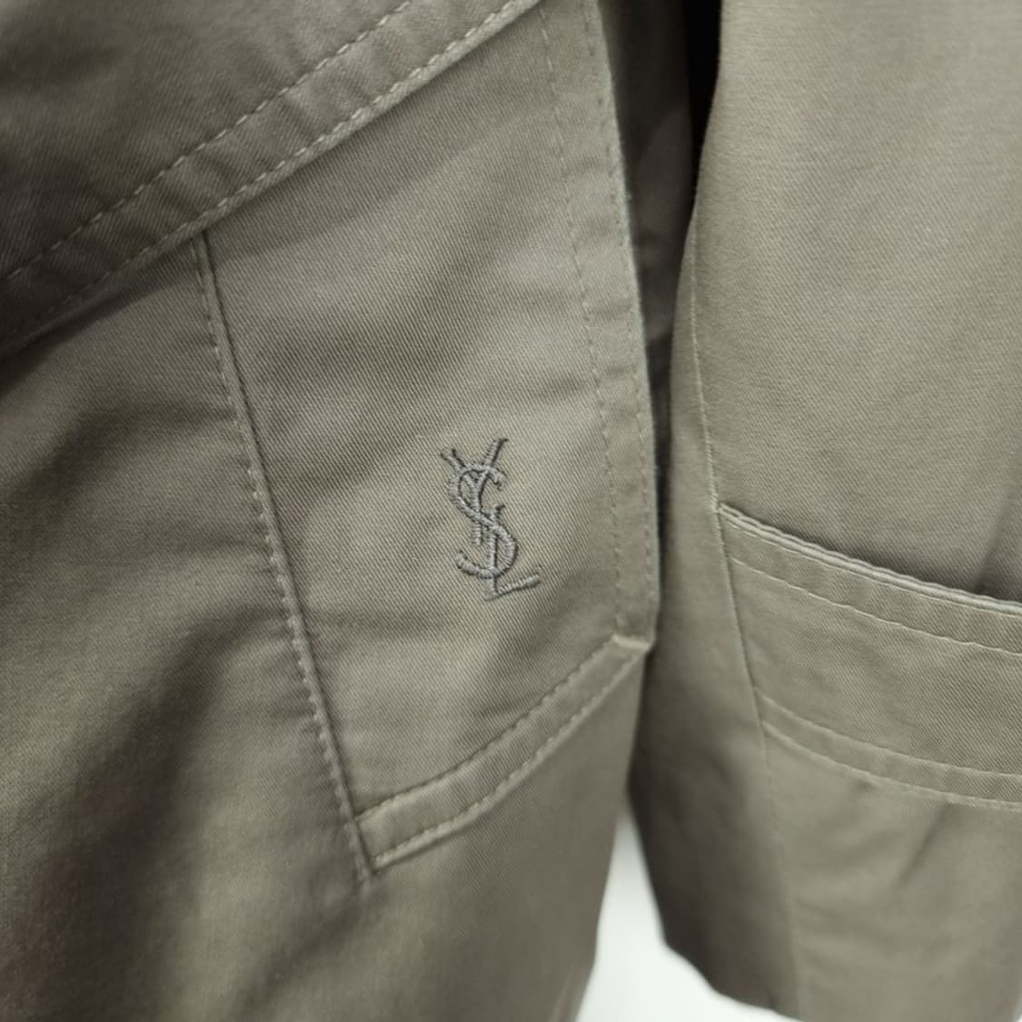 [입생로랑] 벨티드 빈티지 롱 트렌치 코트 P01545 상품이미지6