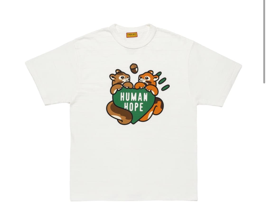 L 휴먼메이드 제이홉 반팔 화이트 상품이미지1