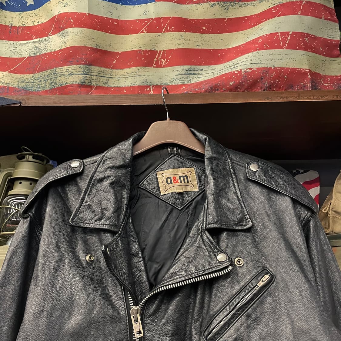 빈티지 라이더 소가죽 크롭 리얼 레더 자켓 상품이미지3