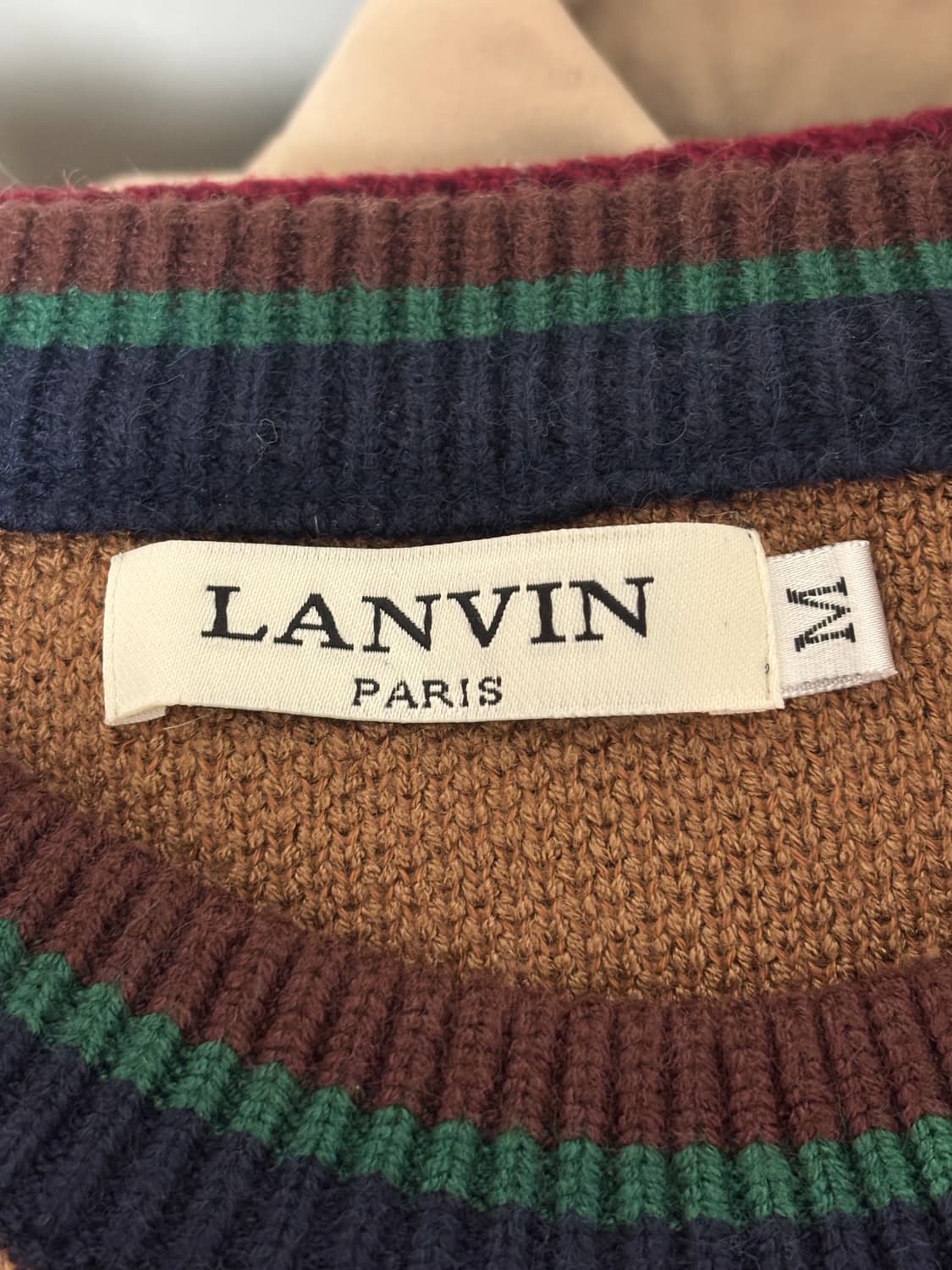 랑방 명품 브라운 넥라인 포인트 니트 상품이미지4