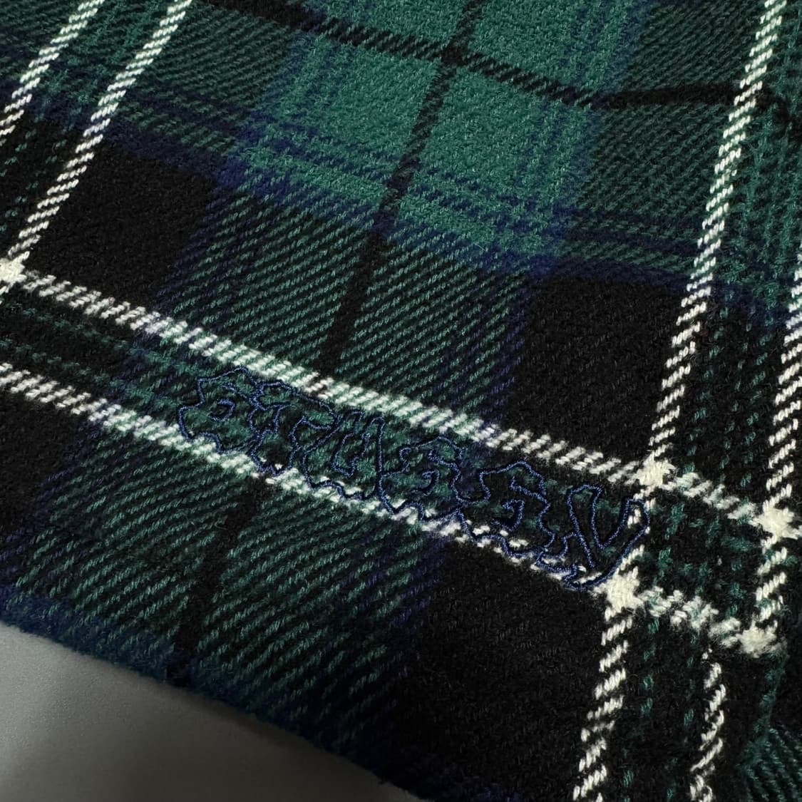 스투시(STUSSY) 그린컬러 플레이드 패턴 울 혼방 집업 블루종 자켓 상품이미지5