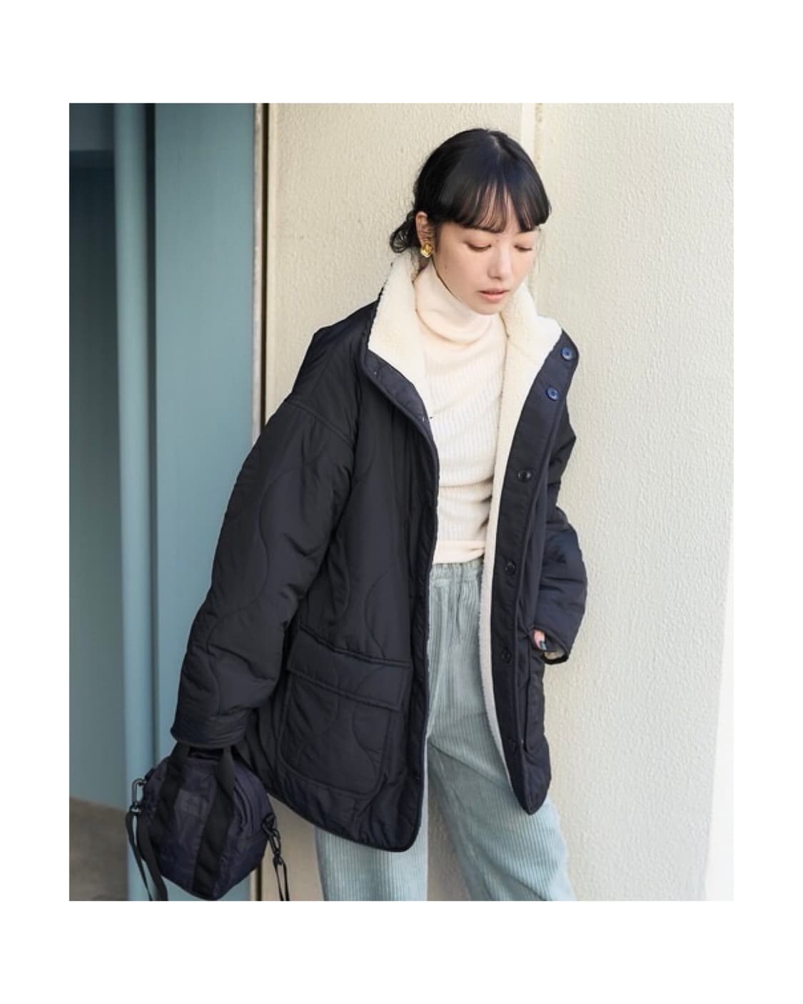 프릭스스토어 리버시블 퀄팅 보아 코트 상품이미지2