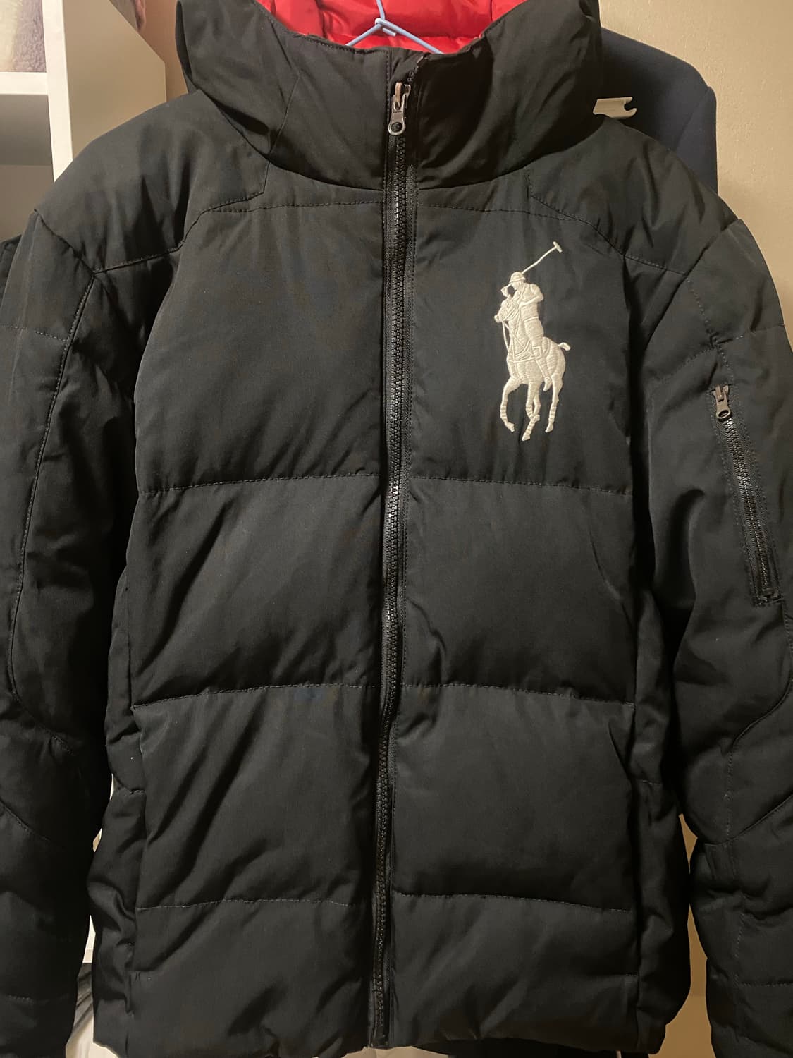 폴로 랄프로렌 빅포니 패딩 후디 블랙 점퍼 상품이미지1