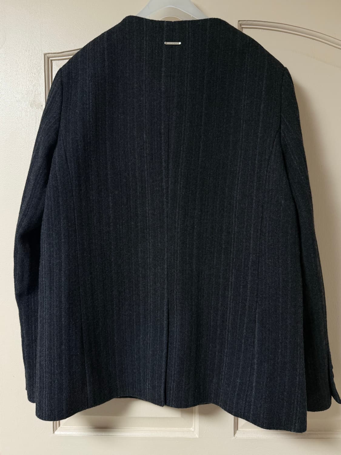 트리밍버드 스트라이프 울자켓 다크그레이 상품이미지5