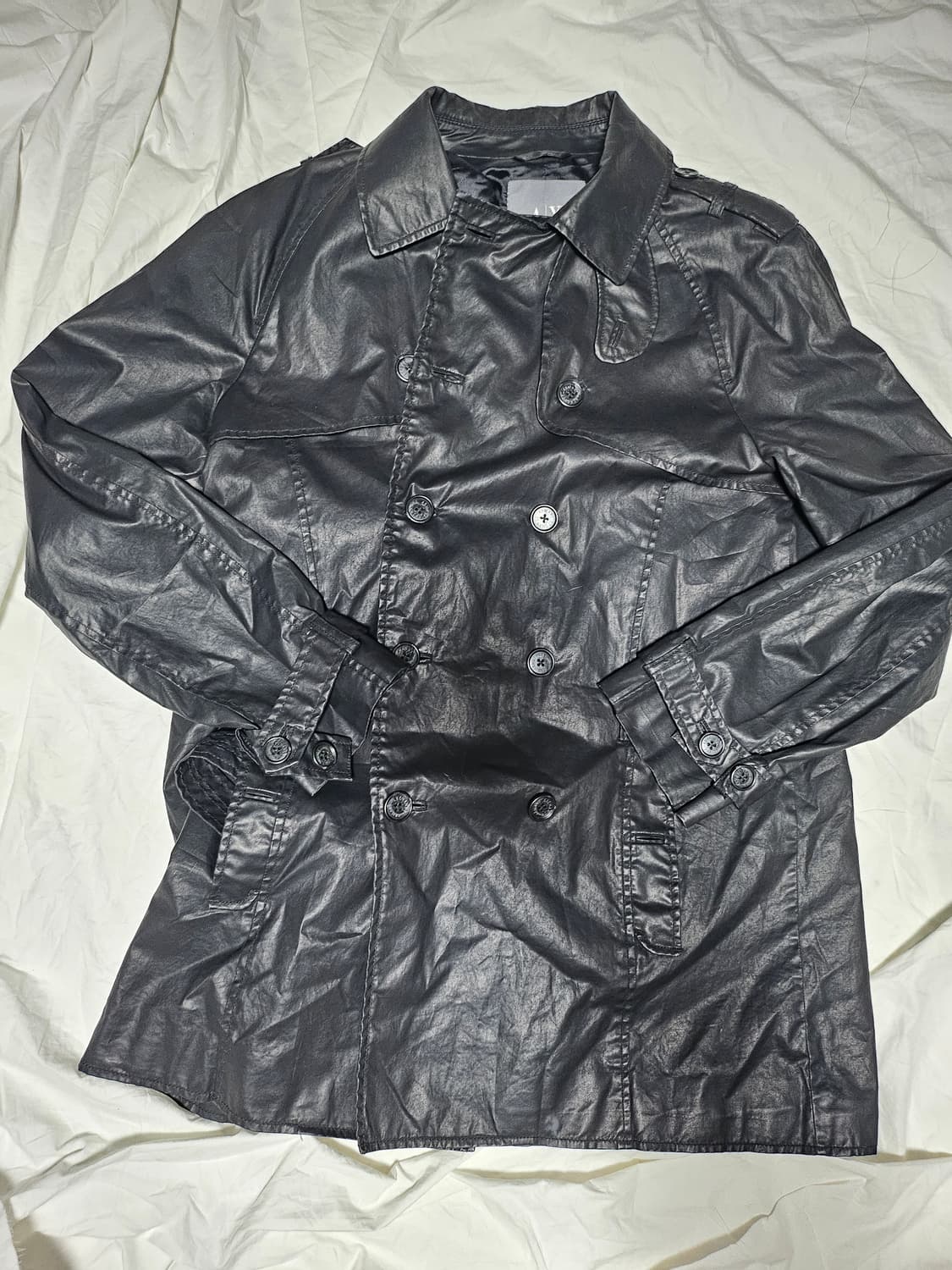 아르마니익스체인지 코팅 트랜치 자켓 L 상품이미지1