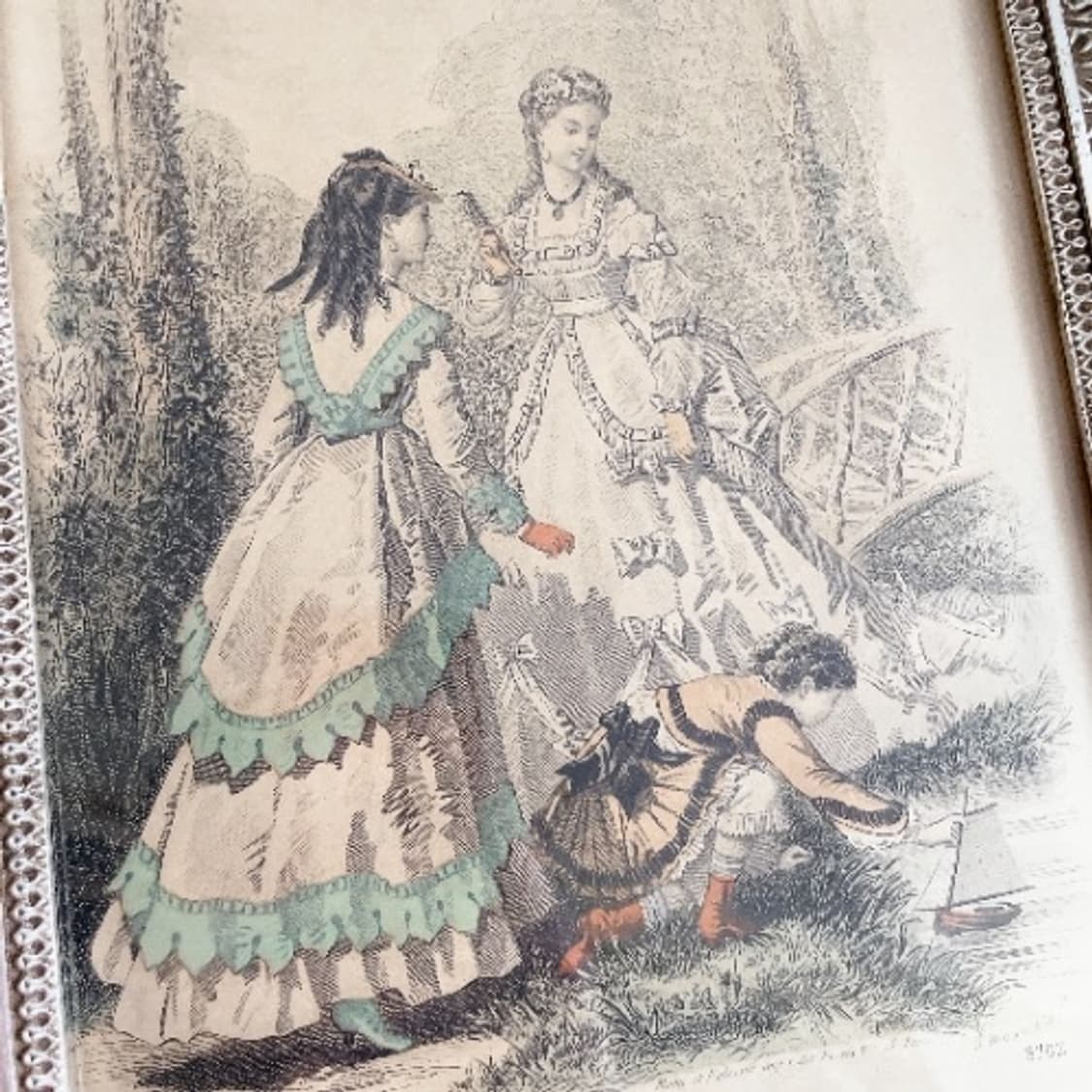 앤틱 크레놀린 레이디 액자 상품이미지2