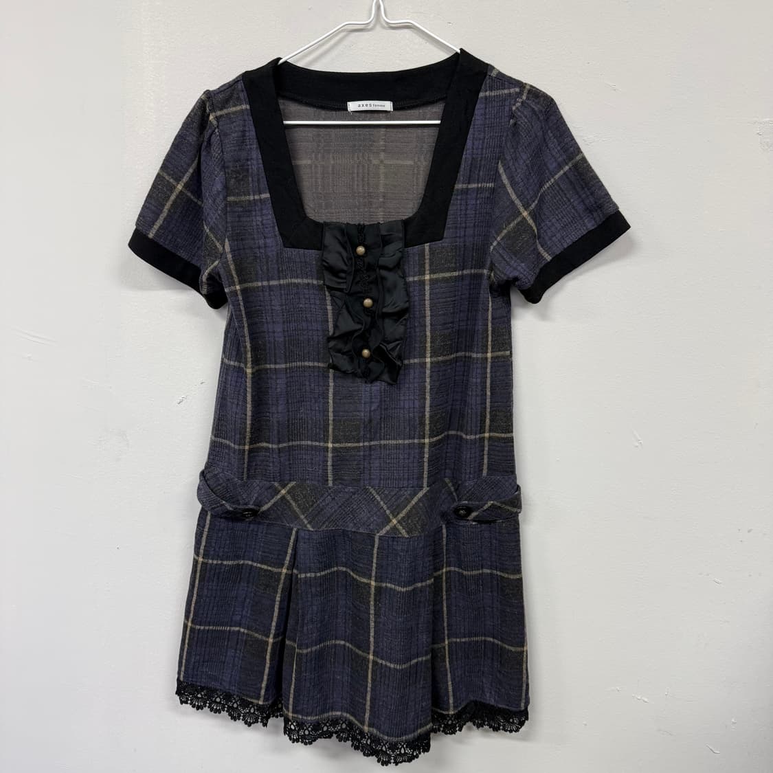 엑시즈팜 체크원피스 오네갸루 상품이미지1