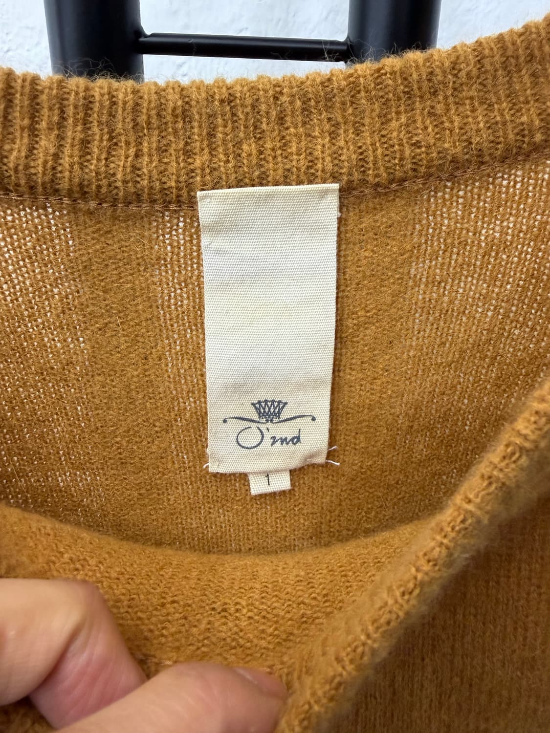 정품) 오즈세컨 한섬 루즈핏 배색 포인트 니트 스웨터 1 상품이미지6