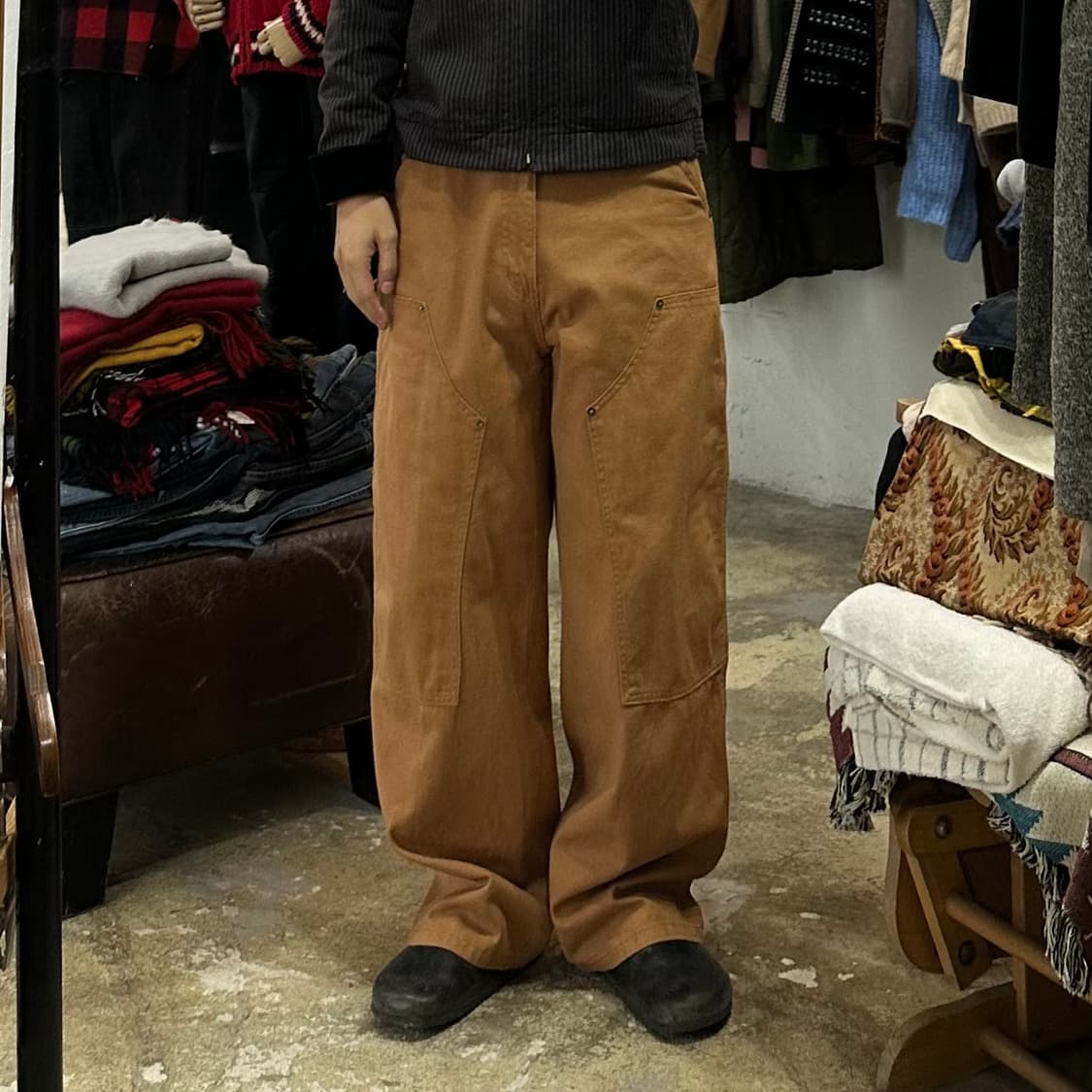 (착용컷) WEGO 더블니 워크 팬츠 (31) 상품이미지3