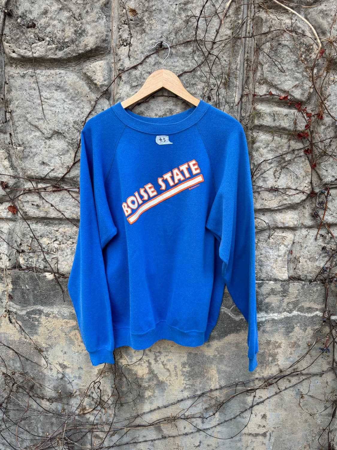 90s 헤인즈 빈티지 프린팅 페이딩 스웻 셔츠 맨투맨 블루 xl 상품이미지1