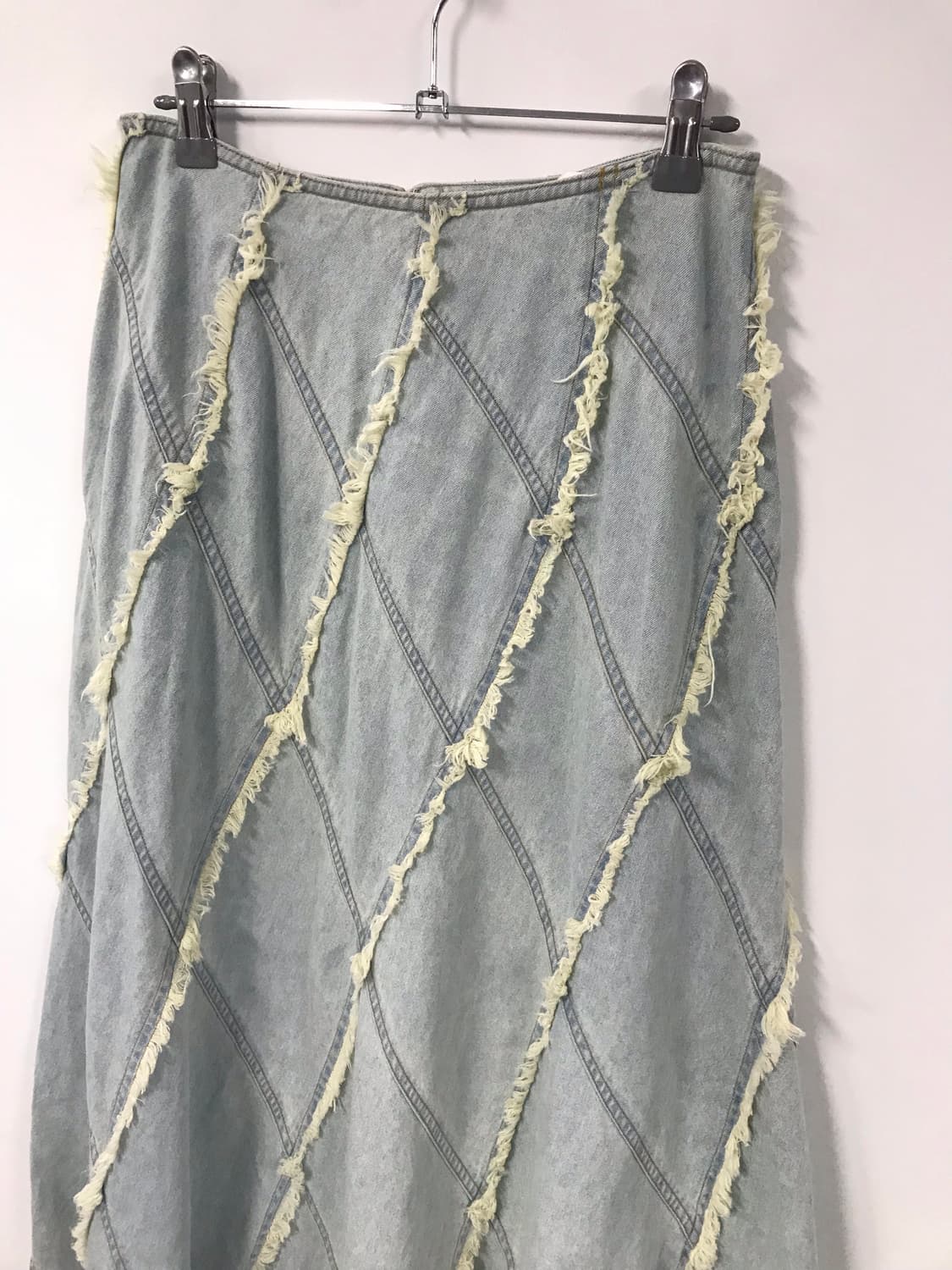 빈티지 프린징 맥시 데님 스커트 상품이미지3