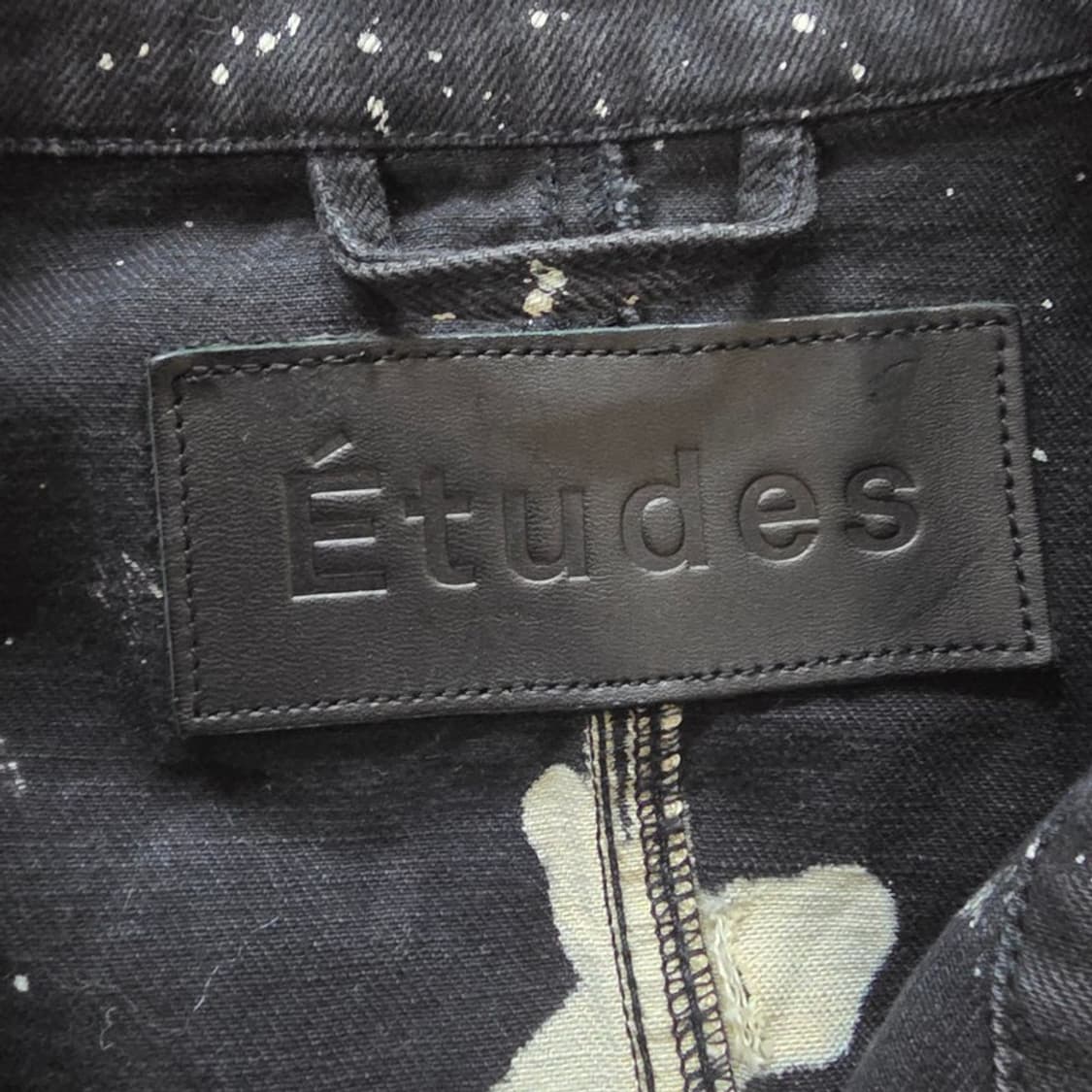 Etudes 페인트 스플래터 블랙 데님 자켓 L 상품이미지7