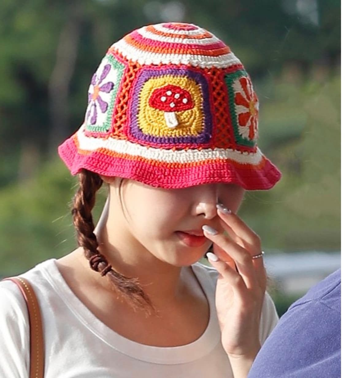 (새상품)히스테릭 글래머 니트 버킷햇 화이트 상품이미지1