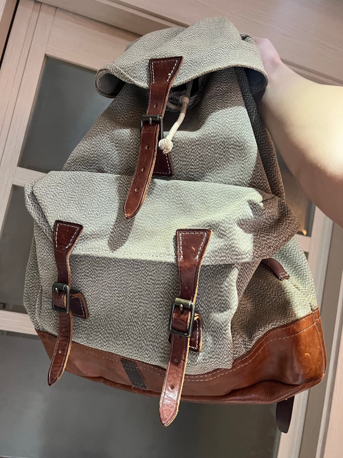 rrl / 더블알엘 그레이그린 레더직물 백팩 / 프리 상품이미지2