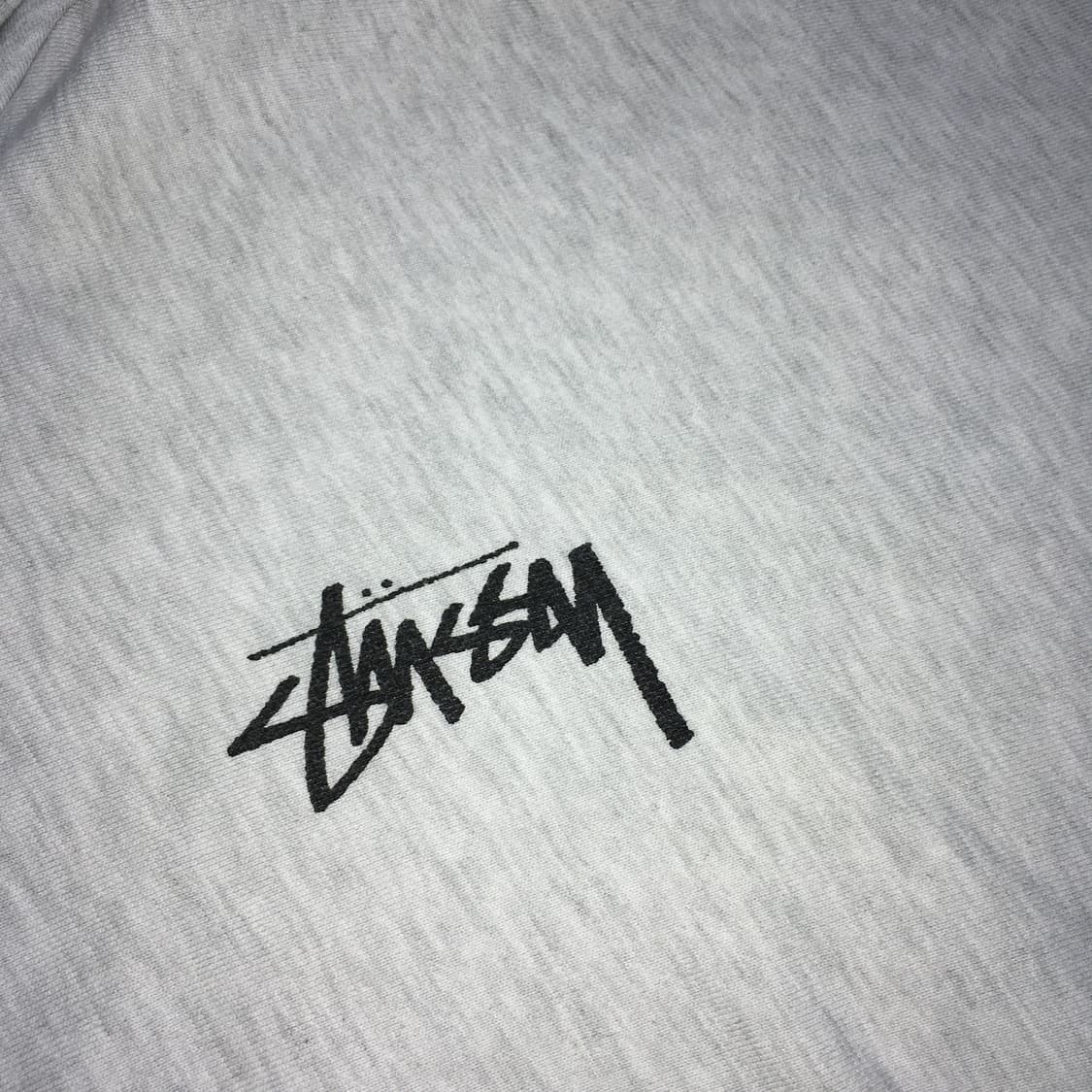 투티/0407 스투시 후드티 화이트 멜란지 주사위 로고 프린팅 L 상품이미지3