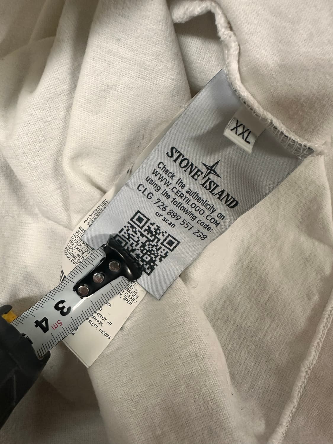 (2XL)스톤아일랜드 와펜 롱슬리브 화이트 상품이미지7