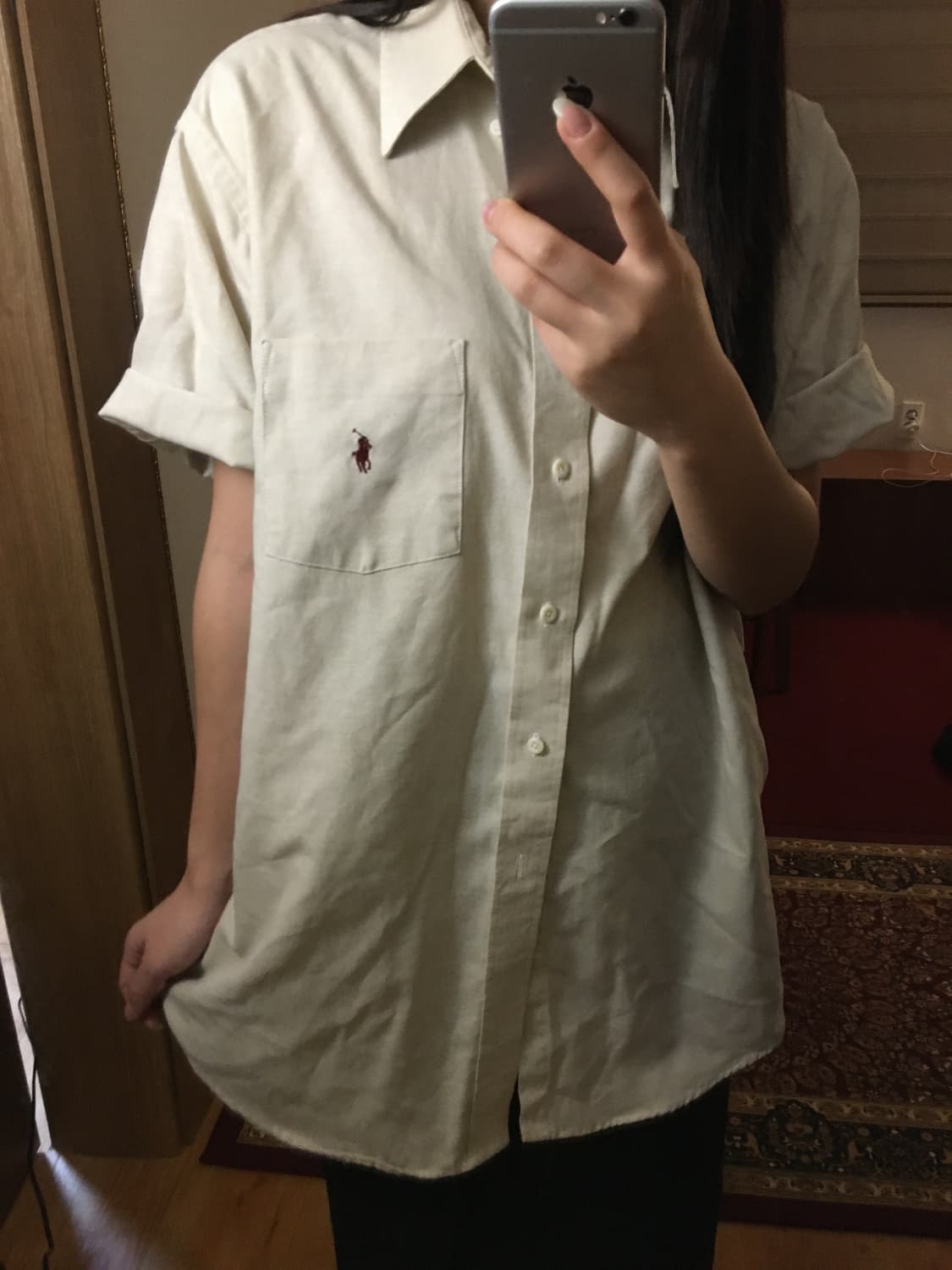 폴로 랄프로렌 베이지 반팔 셔츠 상품이미지2