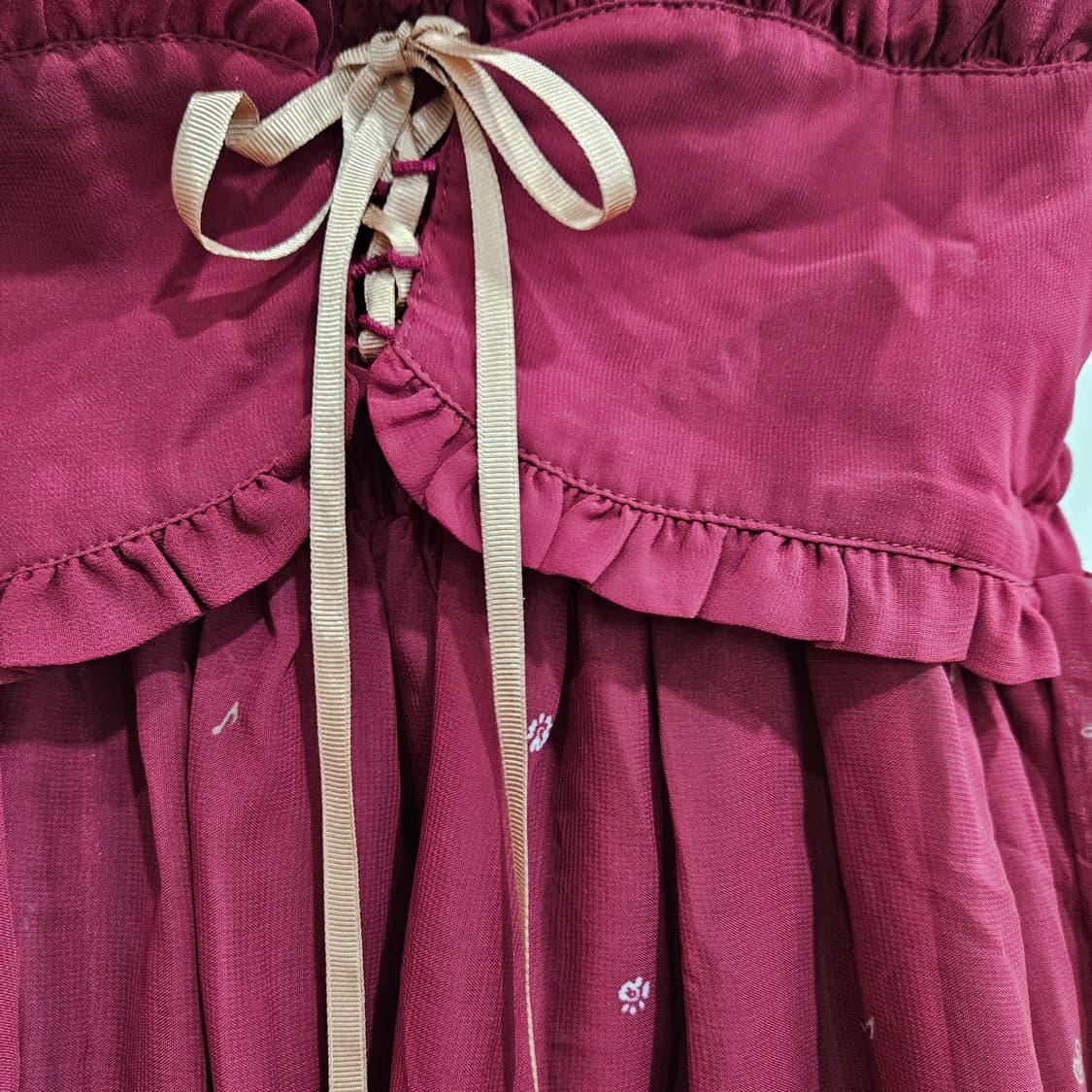 ARROW 티아라 프린팅 와인 원피스 상품이미지5