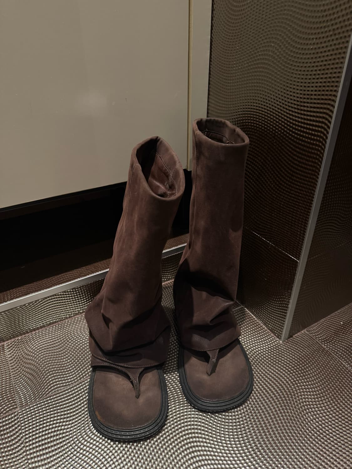 브라운 쪼리 미들부츠 240 상품이미지2