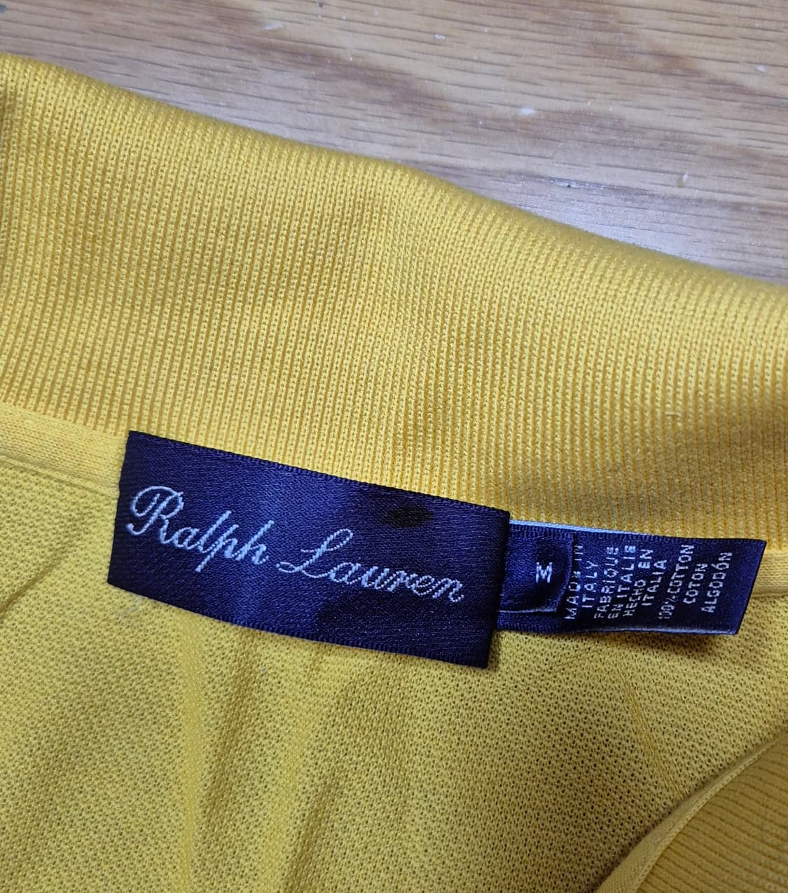 랄프로렌 퍼플라벨 노란색 폴로 셔츠 상품이미지2