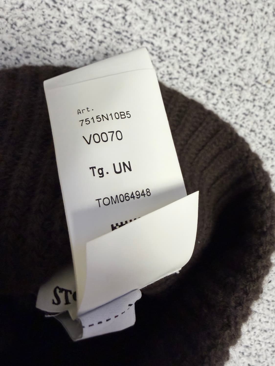 스톤아일랜드 다크브라운 울 비니 상품이미지5