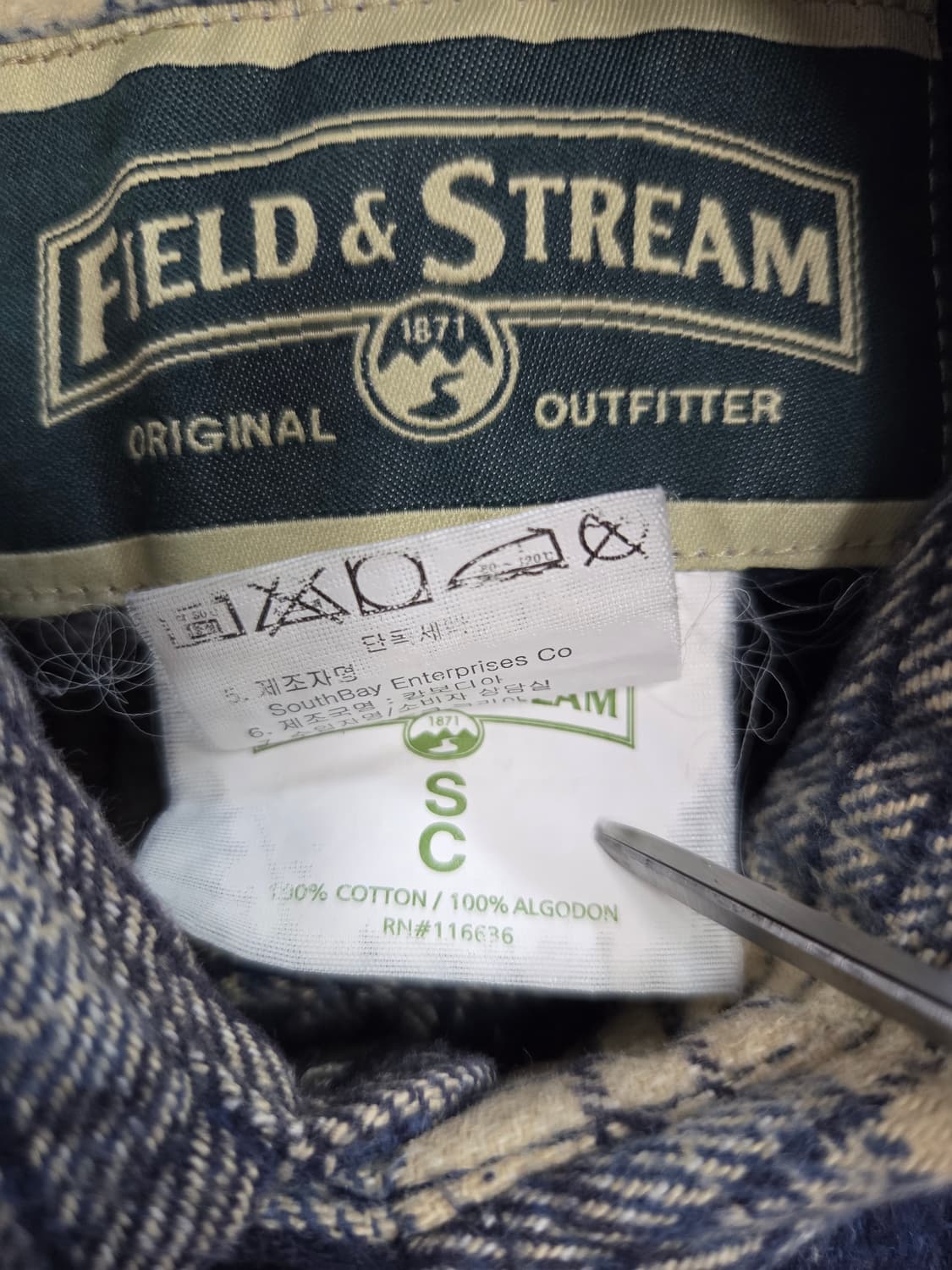 FIELD & STREAM 필드앤스트림 남성 플란넬 체크 셔츠 상품이미지7