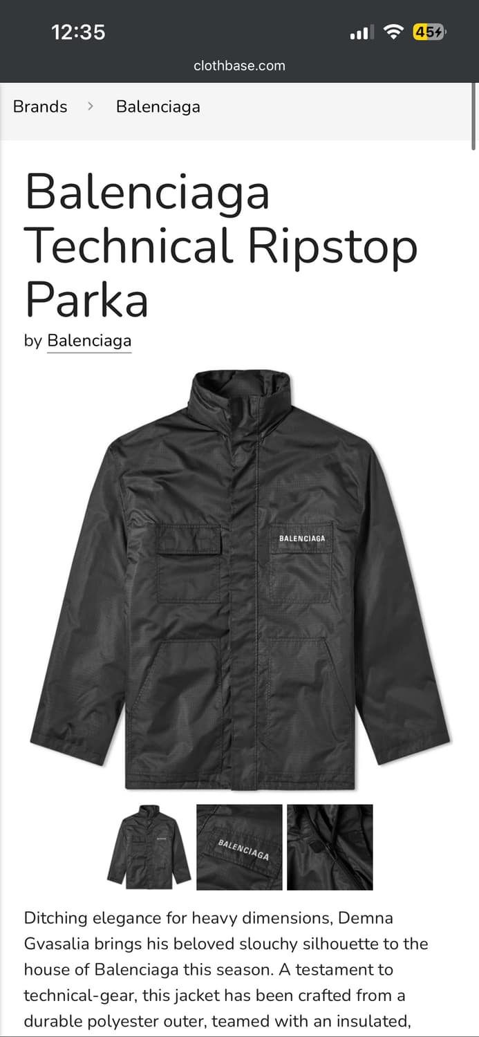 발렌시아가 테크니컬 파카 상품이미지1