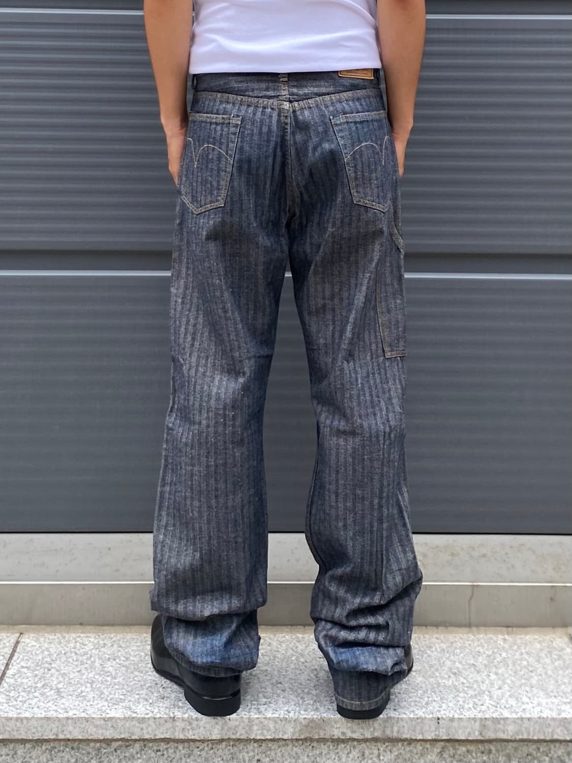 Hysteric Glamour Kinky 헤링본 스트라이프 데님 팬츠 상품이미지1