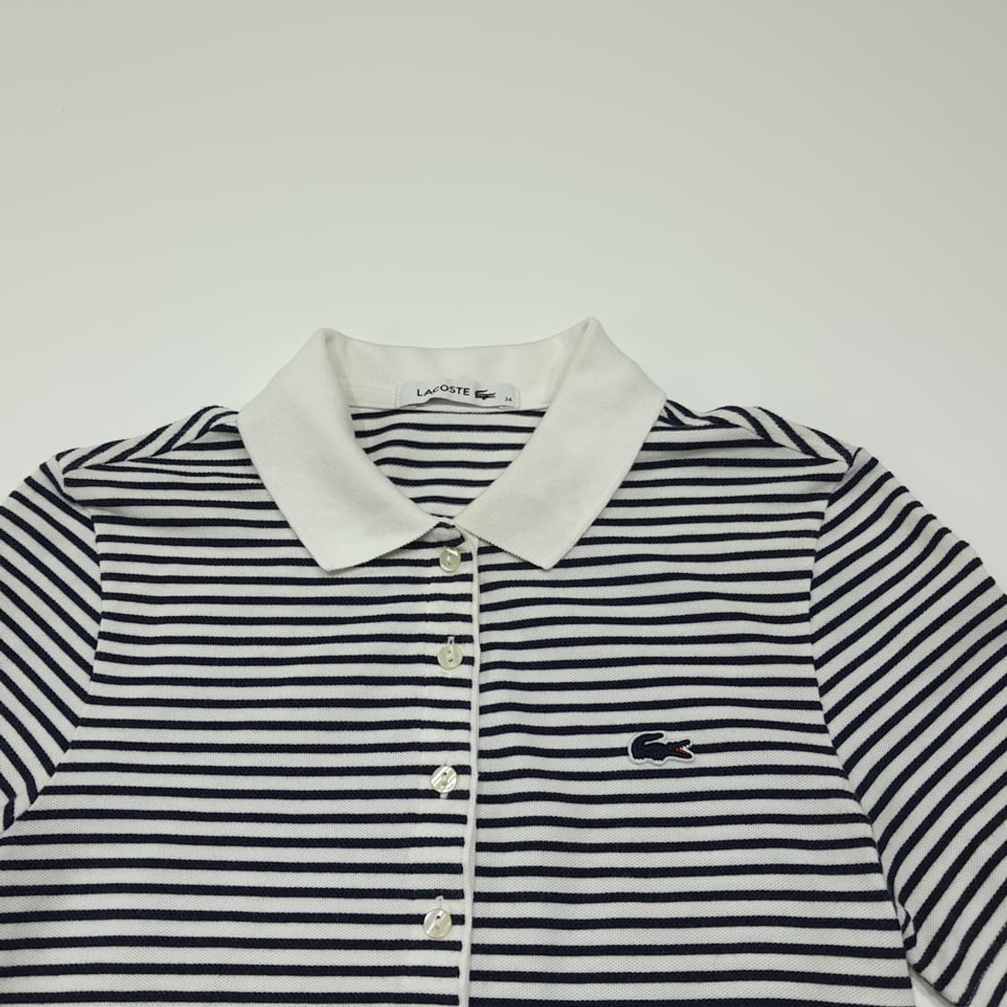 CK059 S 라코스테 코튼 스트라이프 네이비 원피스 상품이미지2