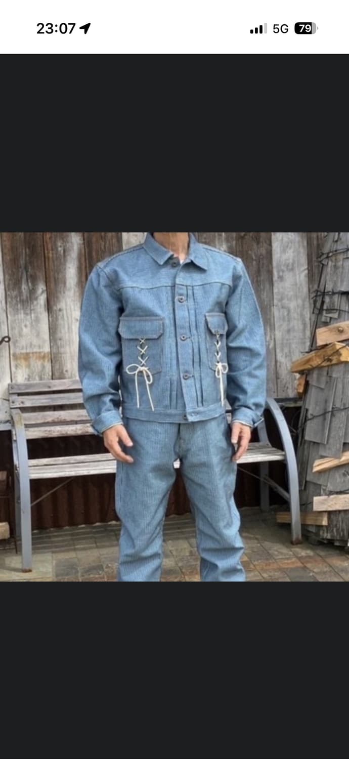 캐피탈 센츄리 데님 레이스업 2nd 자켓 no3 5사이즈 상품이미지2