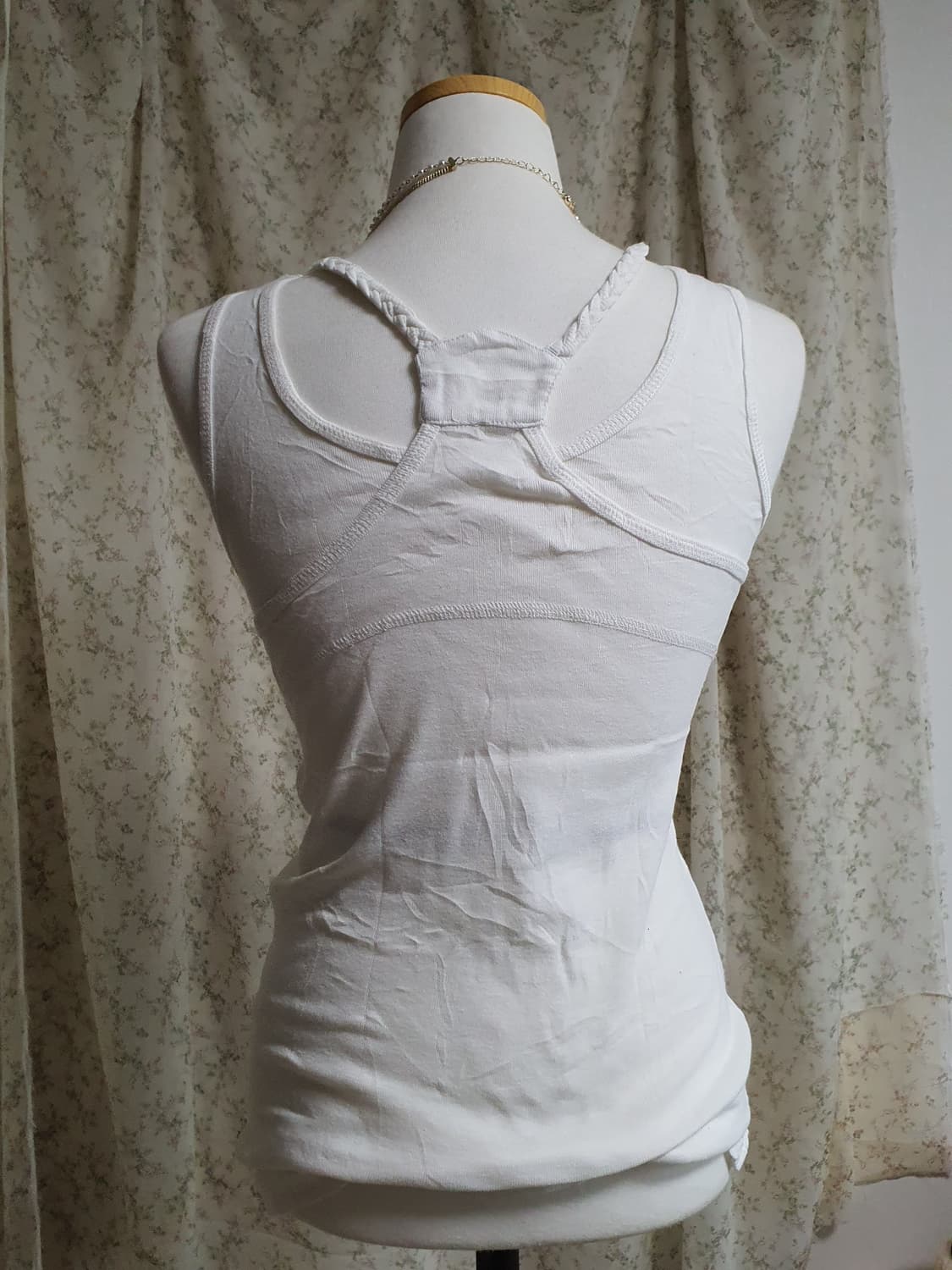 [빈티지] 화이트 끈 나시 긱시크 상품이미지4