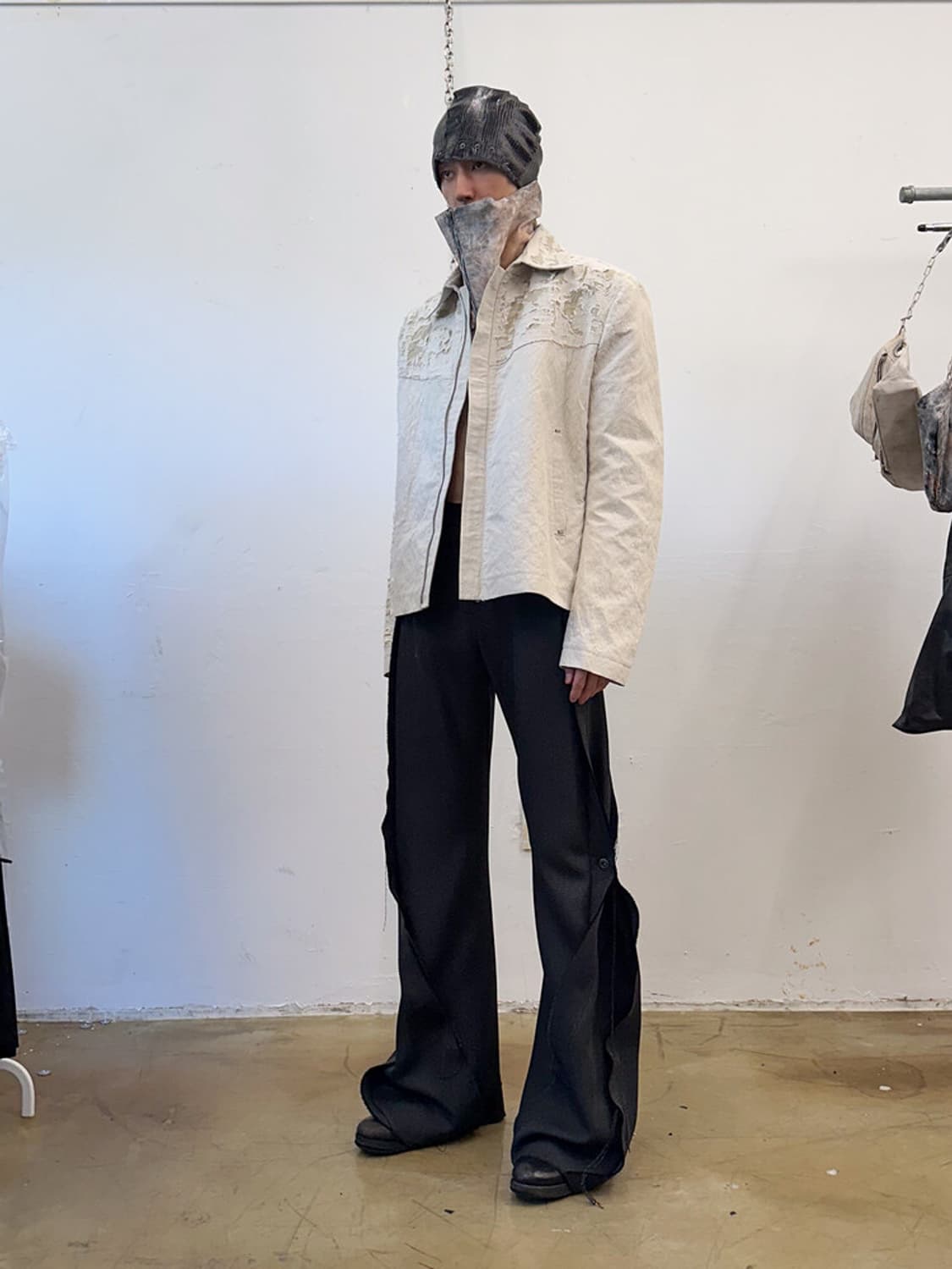 [S]카르넷 아카이브 색 트라우저 플레어 부츠컷 팬츠 블랙 상품이미지4