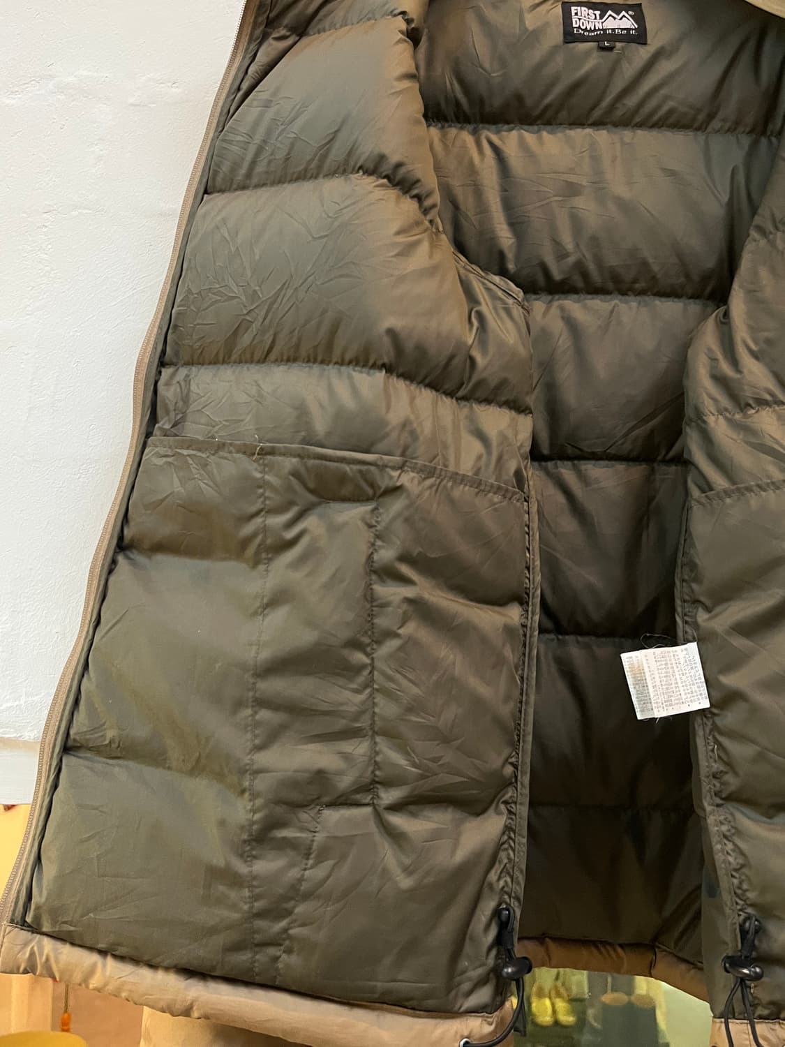 First Down USA 덕다운 경량패딩 브라운 L 상품이미지6