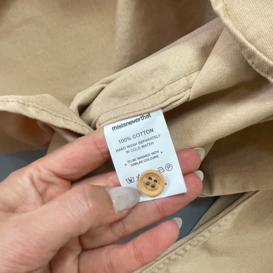 디스이스네버댓 베이지 후드셔츠자켓 L 상품이미지7