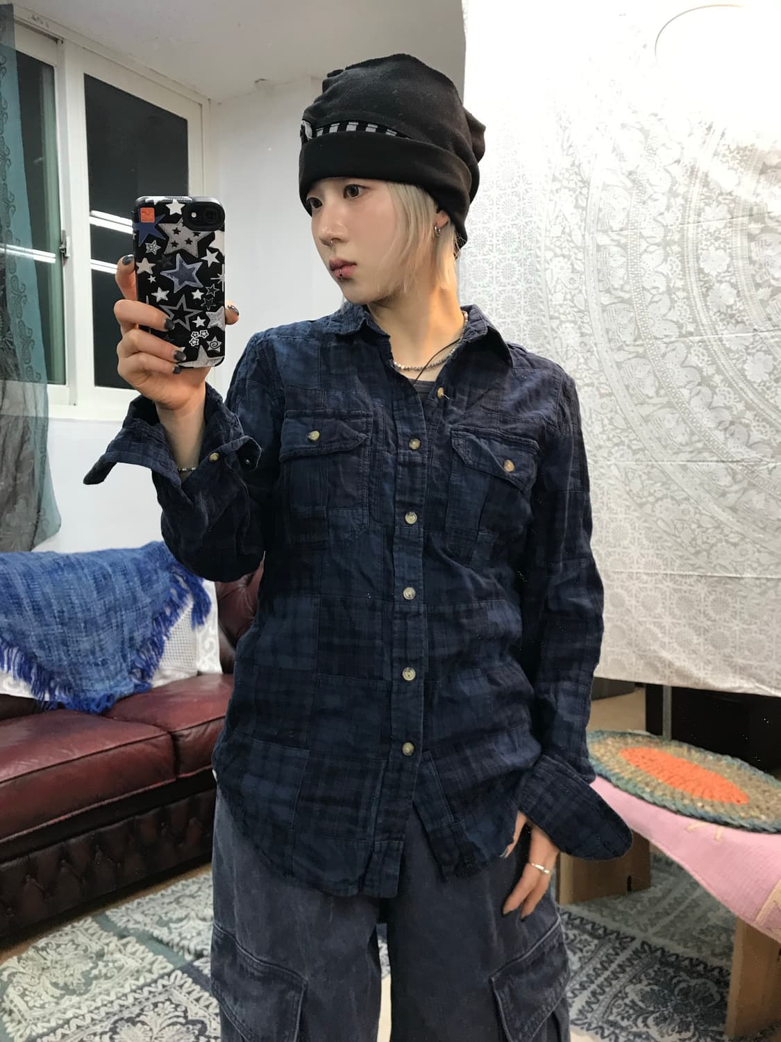 리바이스 빈티지 체크 패치워크 셔츠 상품이미지1