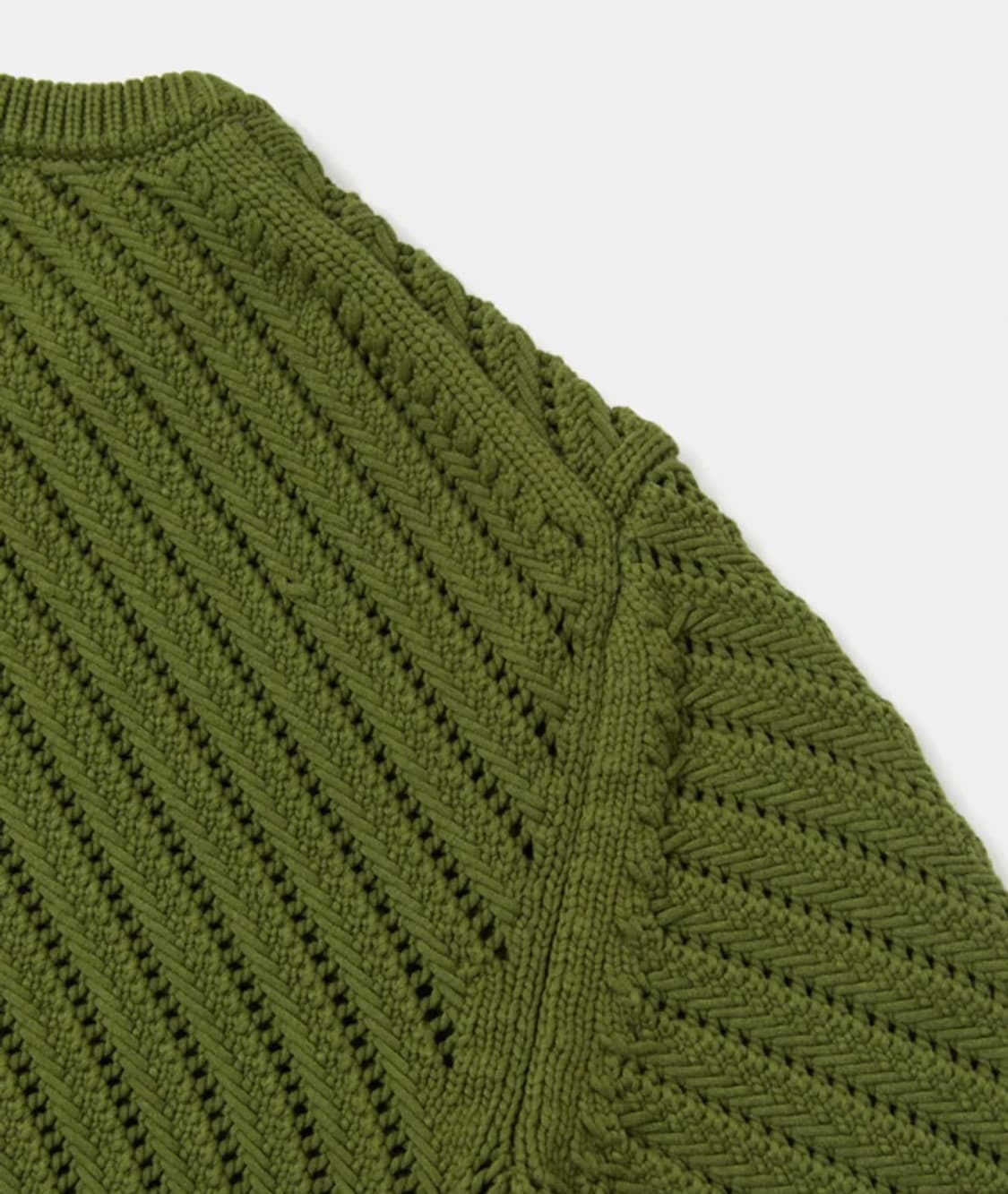 르마드 오블리크 시스루 라운드 니트 그린 2 사이즈 M 상품이미지9