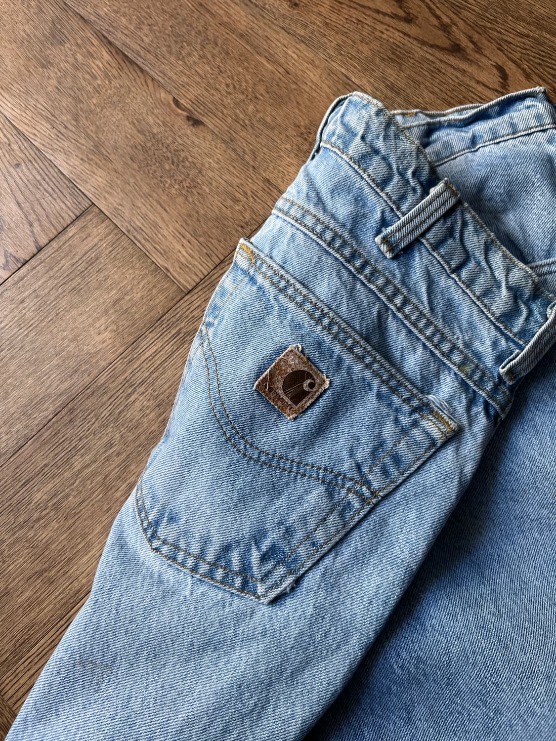 [30]칼하트 USA 라이트블루 워크 데님 팬츠 상품이미지5