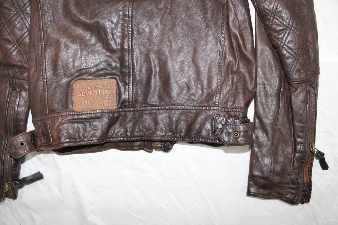 1990s Johnbull 존불 패치워크 레더 바이커 자켓 상품이미지9