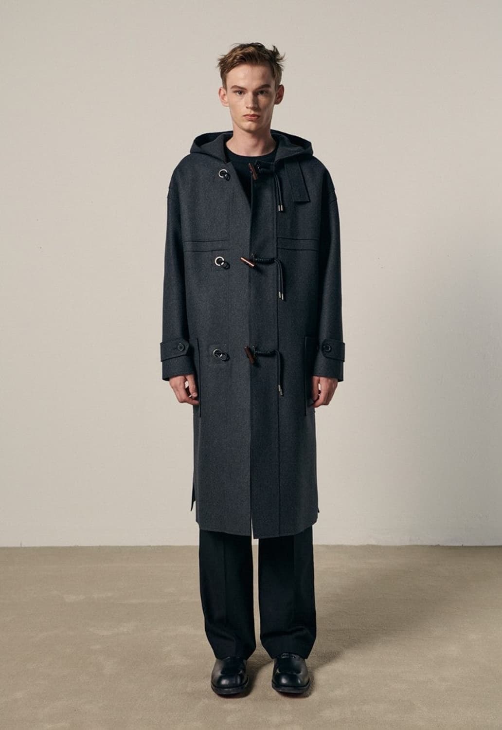 디앤써 DNSR 캐시펠트 후드 더플 코트 상품이미지1