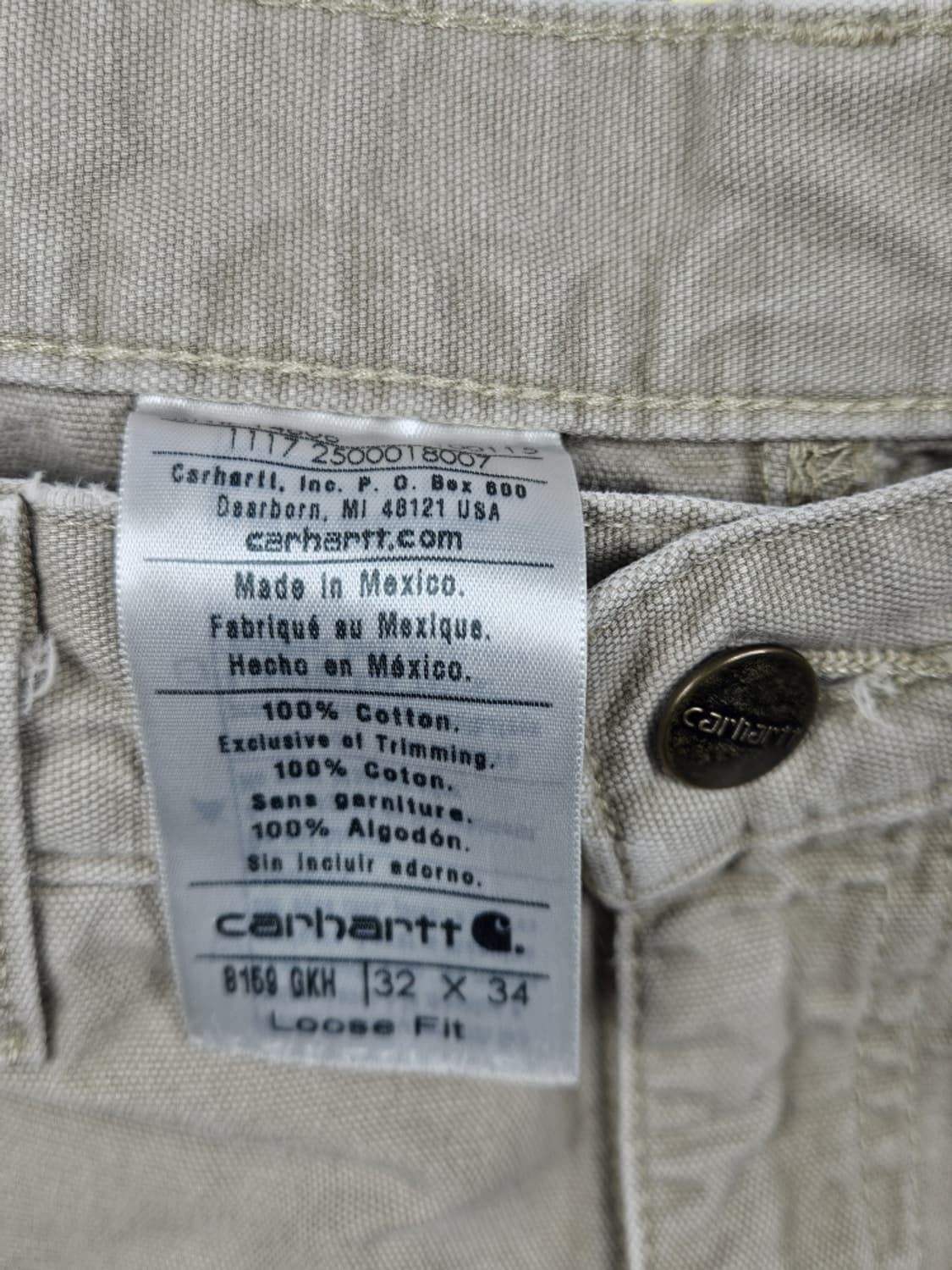 칼하트 코튼 카펜터 워크 팬츠 ( 32 X 34 ) / 10408 상품이미지7