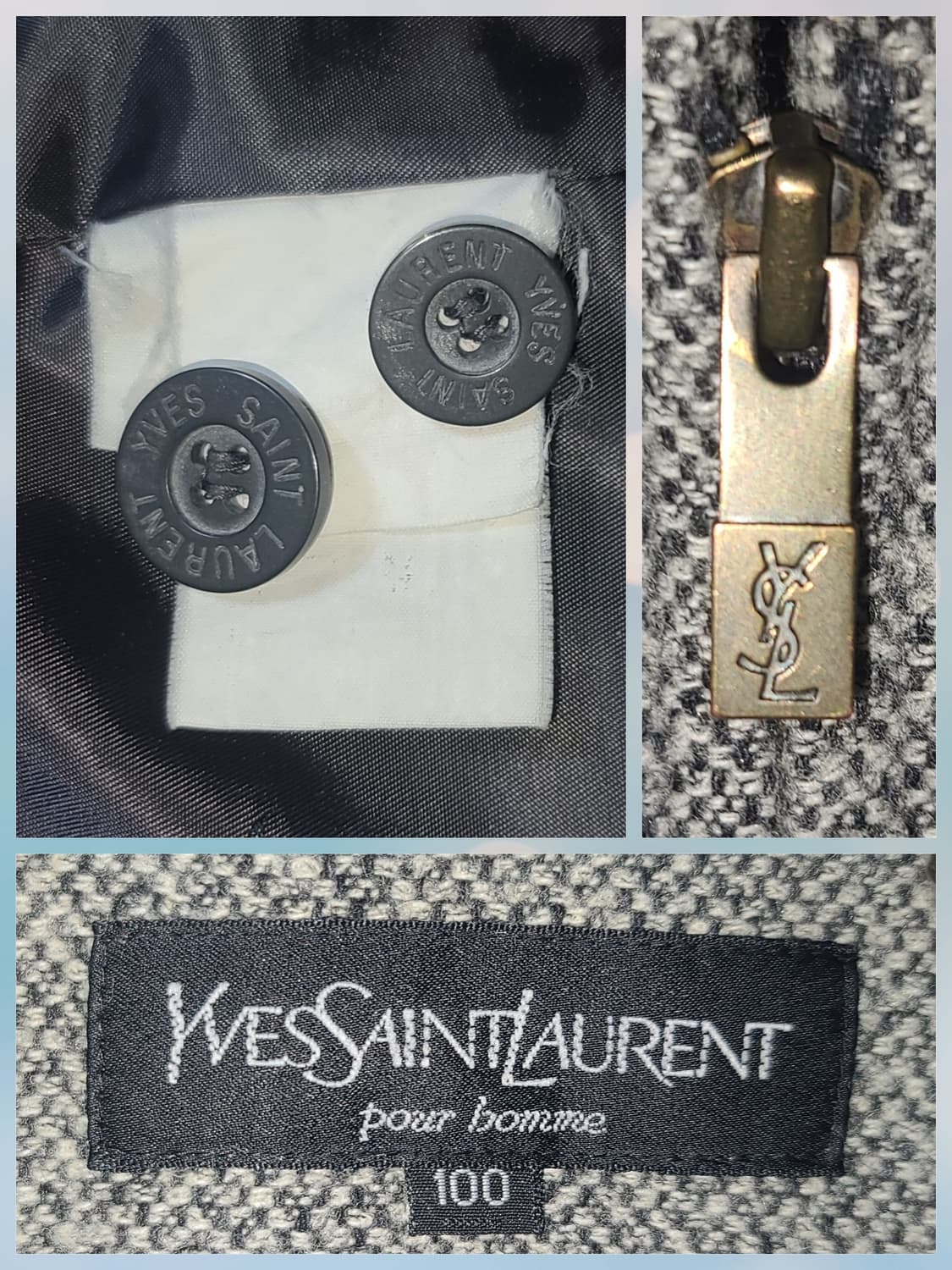Yves Saint Laurent 90's 입생로랑 울트위드 블루종 상품이미지10